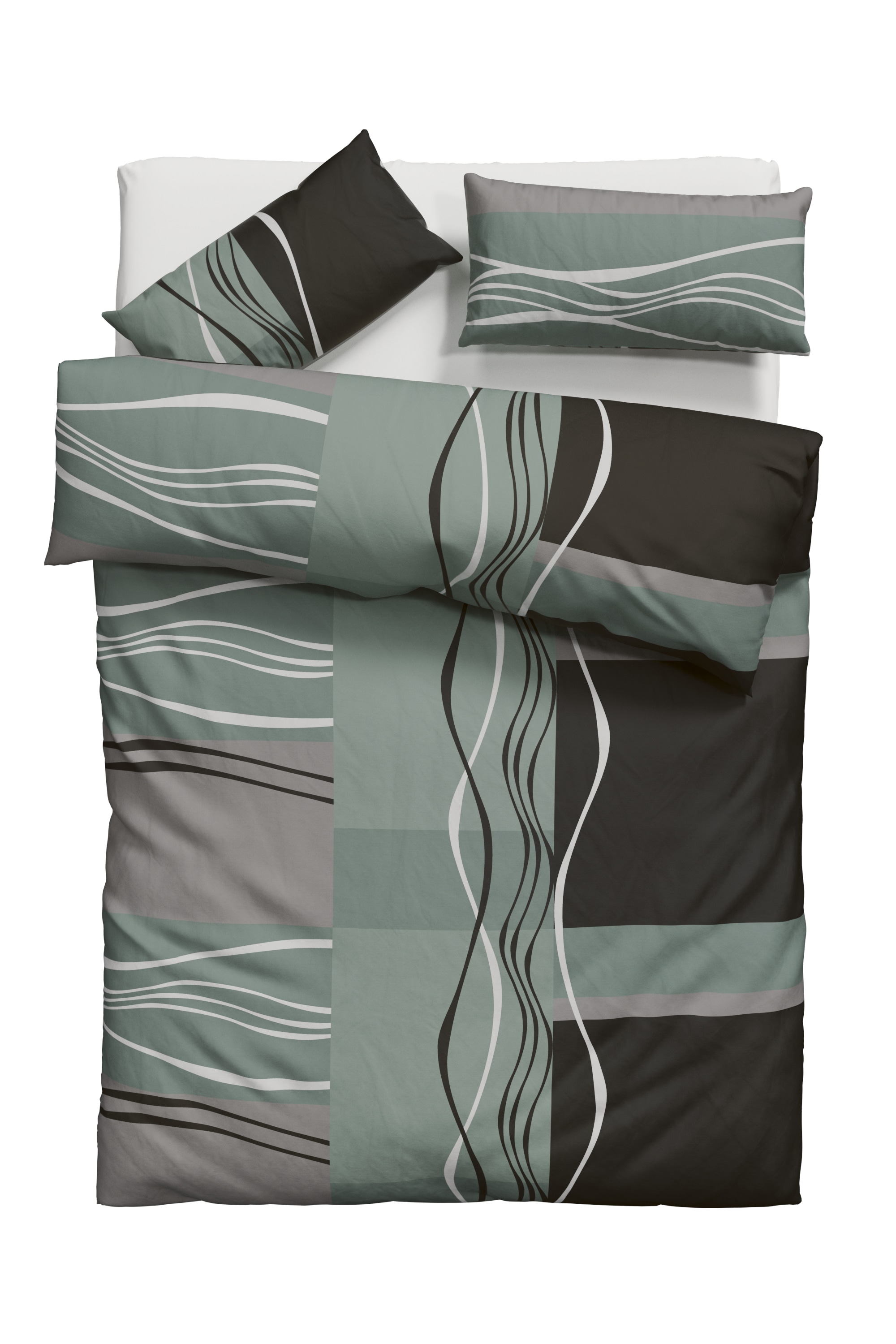 my home Bettwäsche "Kelian" 2 Stk. tlg. in verschiedenen Qualitäten, gemust günstig online kaufen