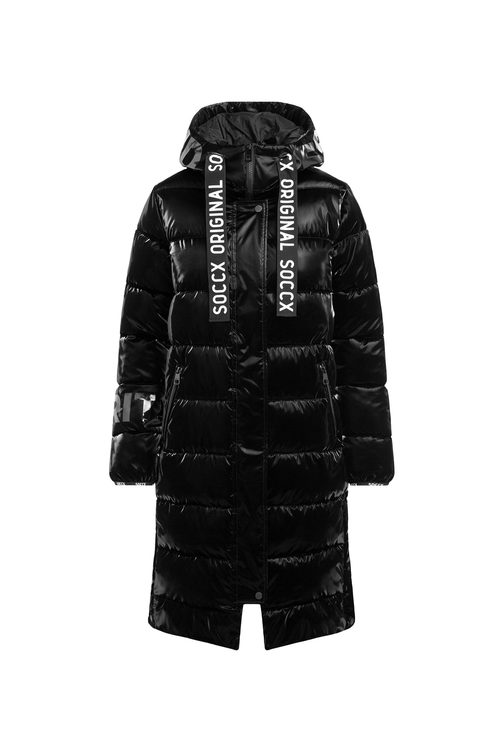 SOCCX Parka mit Kapuze mit Reißverschluss an den Einschubtaschen