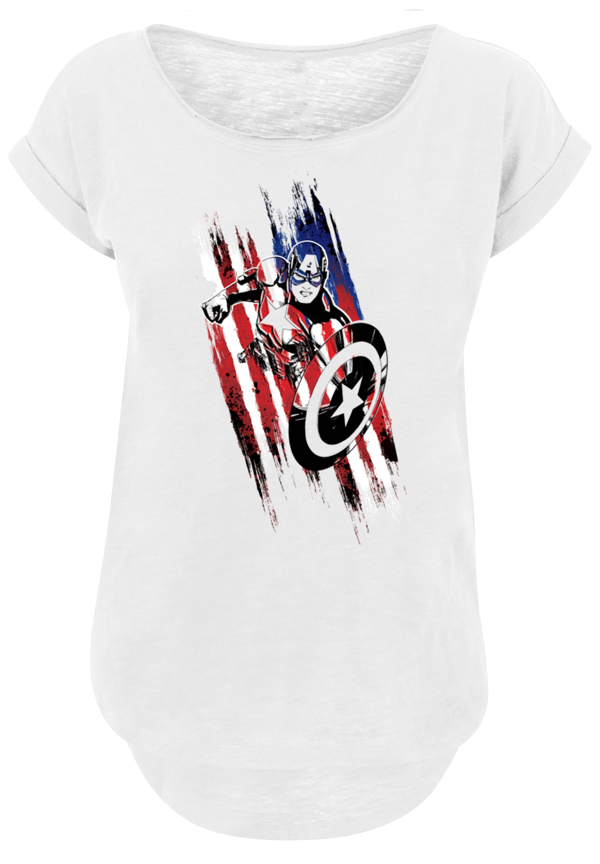 F4NT4STIC T-Shirt »Marvel Avengers Captain America Streaks«, Print