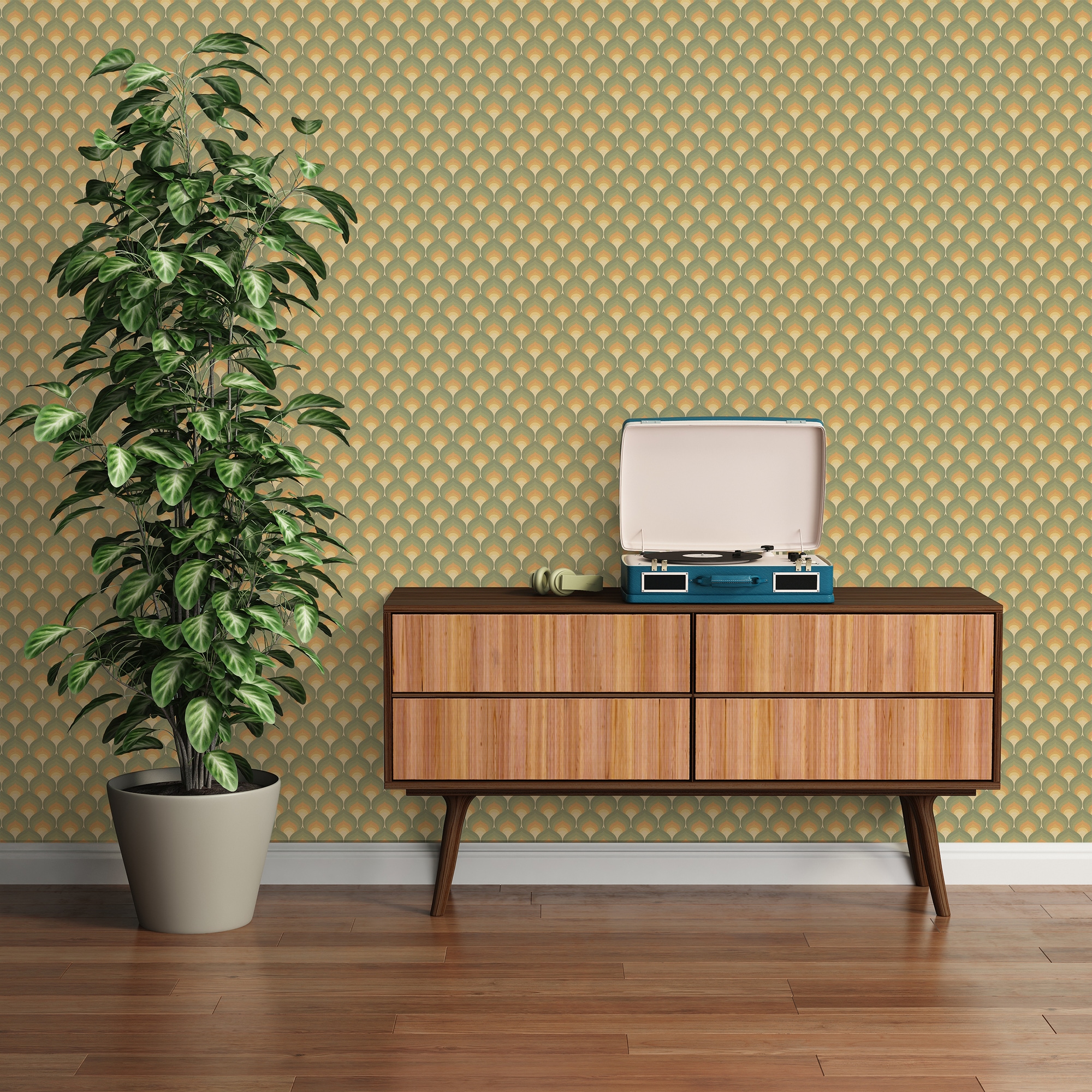 A.S. Création Vliestapete "Retro Chic Grafik-Tapete Mustertapete Retro 3D" Matt Strukturiert Vintage Vliestapete Für Schlafzimmer Küche Wohnzimmer