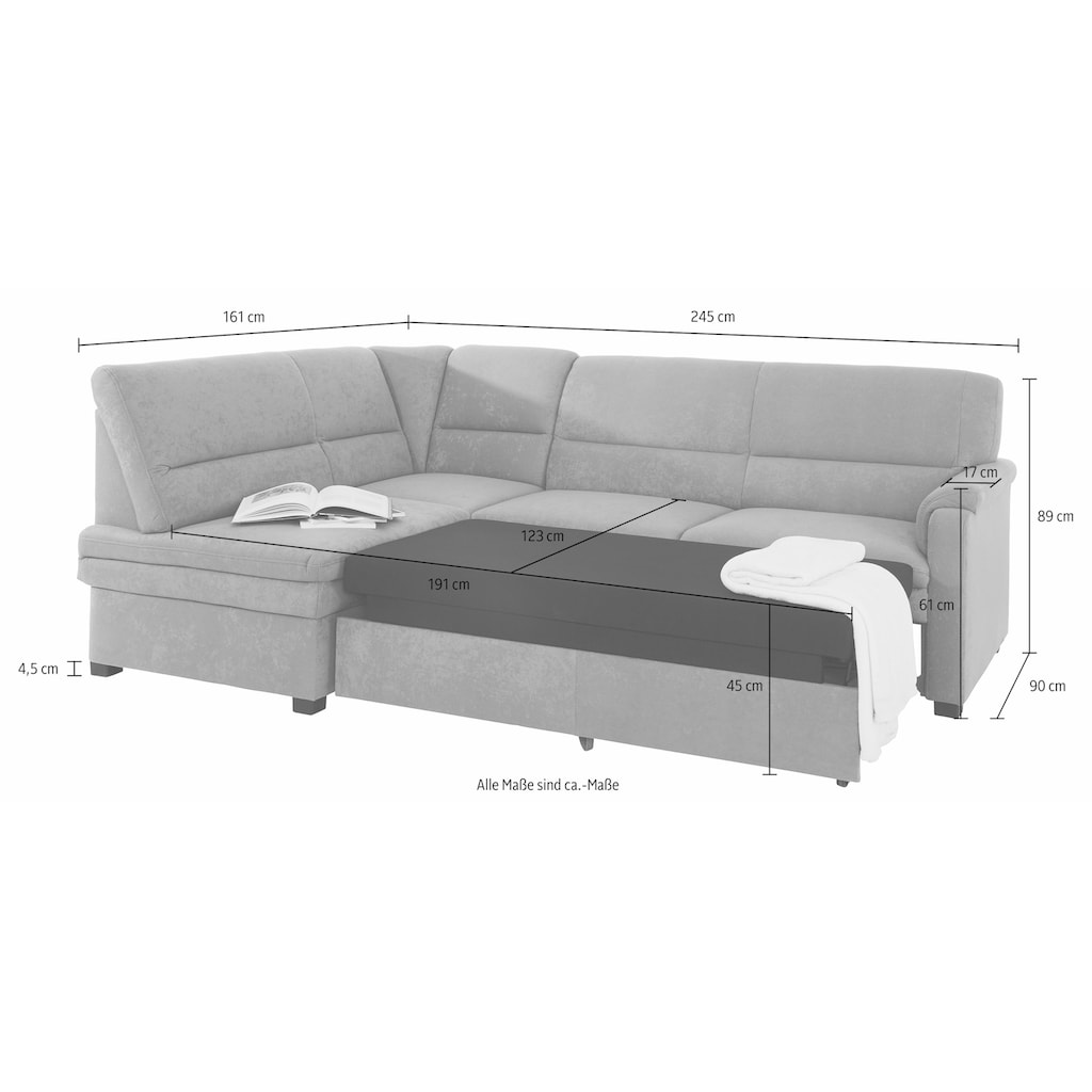 sit&more Ecksofa »Pisa L-Form«