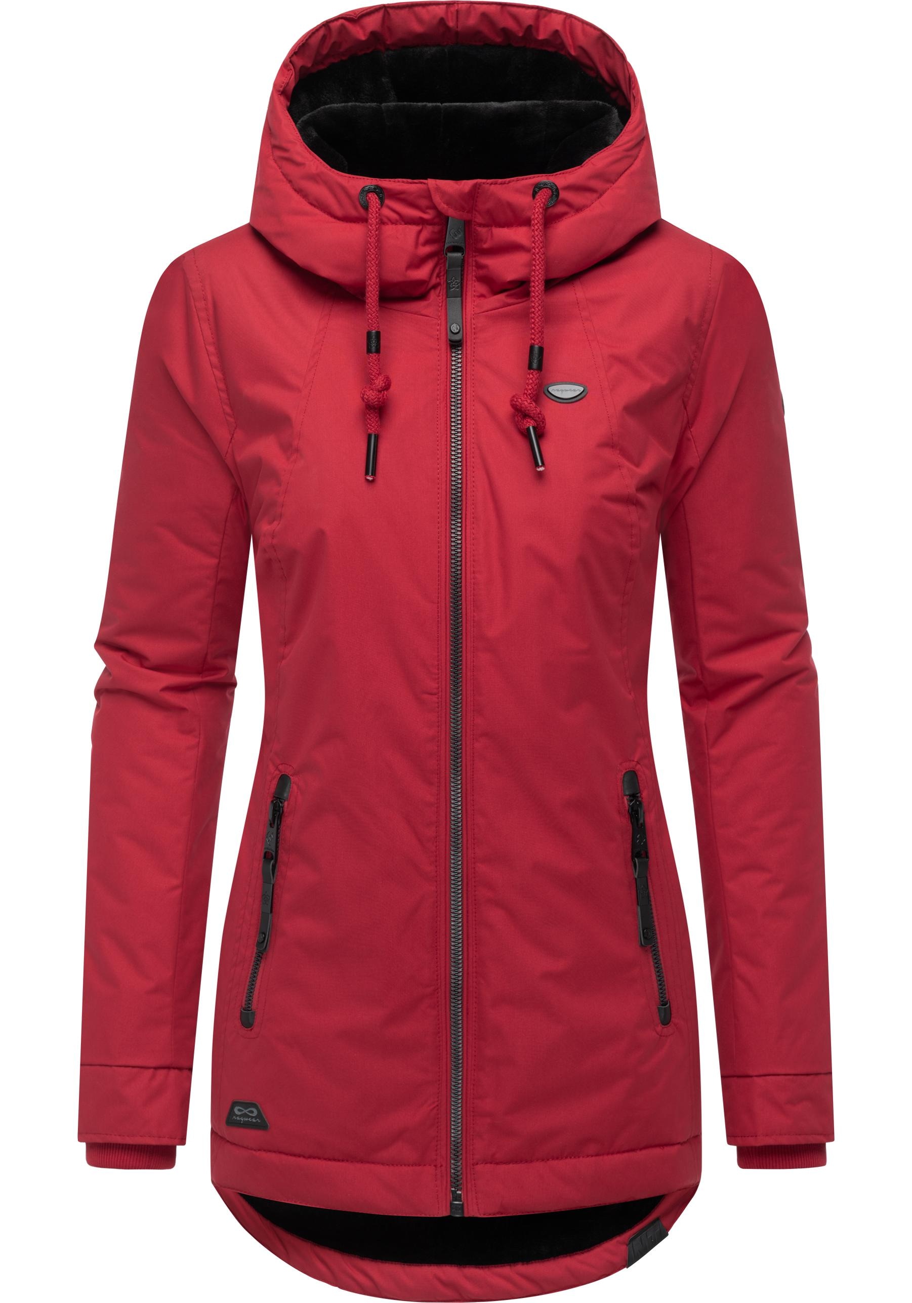 Ragwear Winterjacke »Zuzka Winter« mit Kapuze Wasserdichter Winterparka mit Teddyfleece Innenfutter