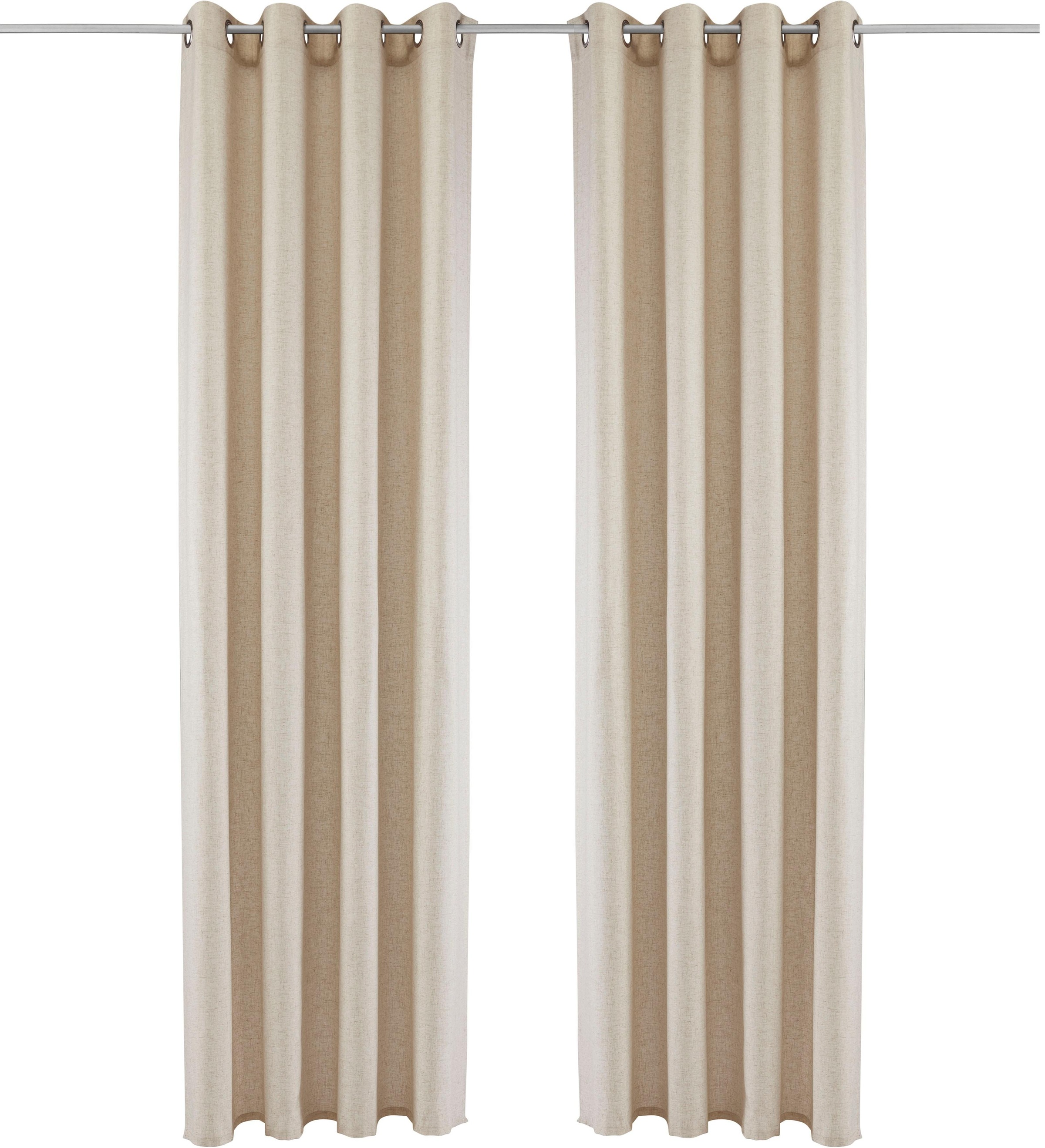 OTTO home Gardine "Rudy" Ösen 1 Stk. tlg. Halbtransparent, Leinenlook, Poly günstig online kaufen