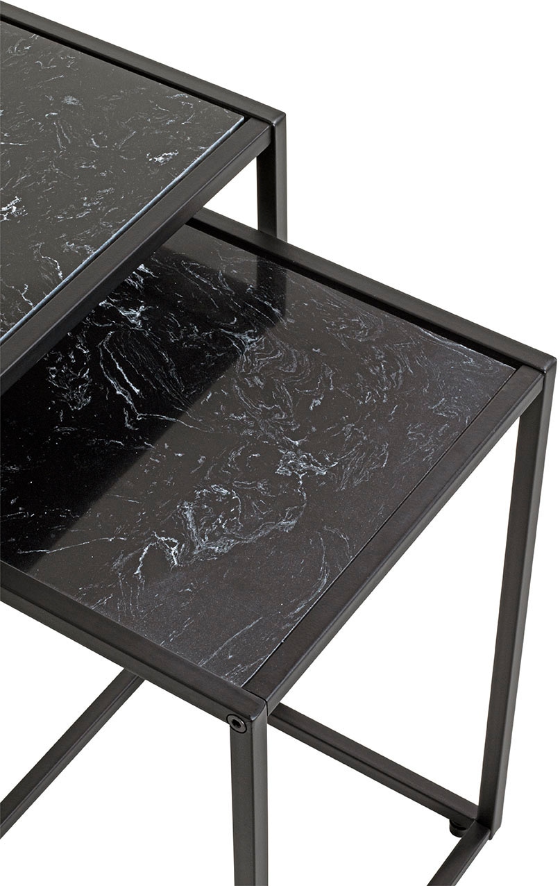 HAKU Beistelltisch »2er Set Beistelltische« Set, 2er Set, 2 Stk. tlg. Ablage Kunstmarmor