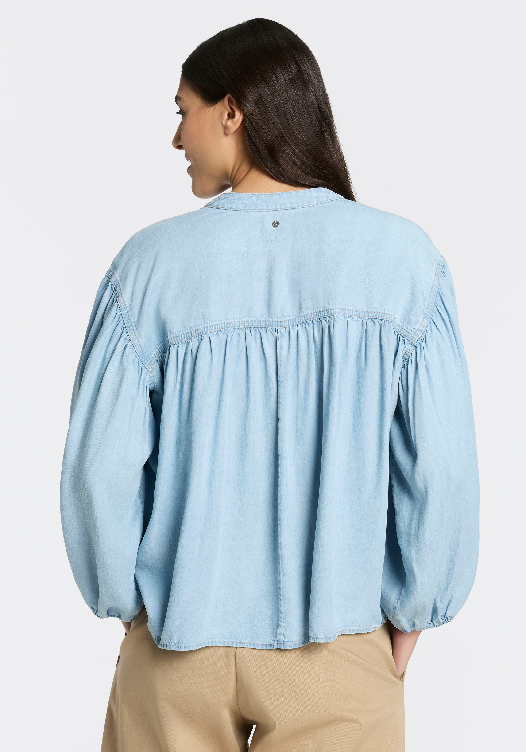 BOSS ORANGE Schlupfbluse "Barda Premium Damenmode" mit Ballon-Ärmeln günstig online kaufen