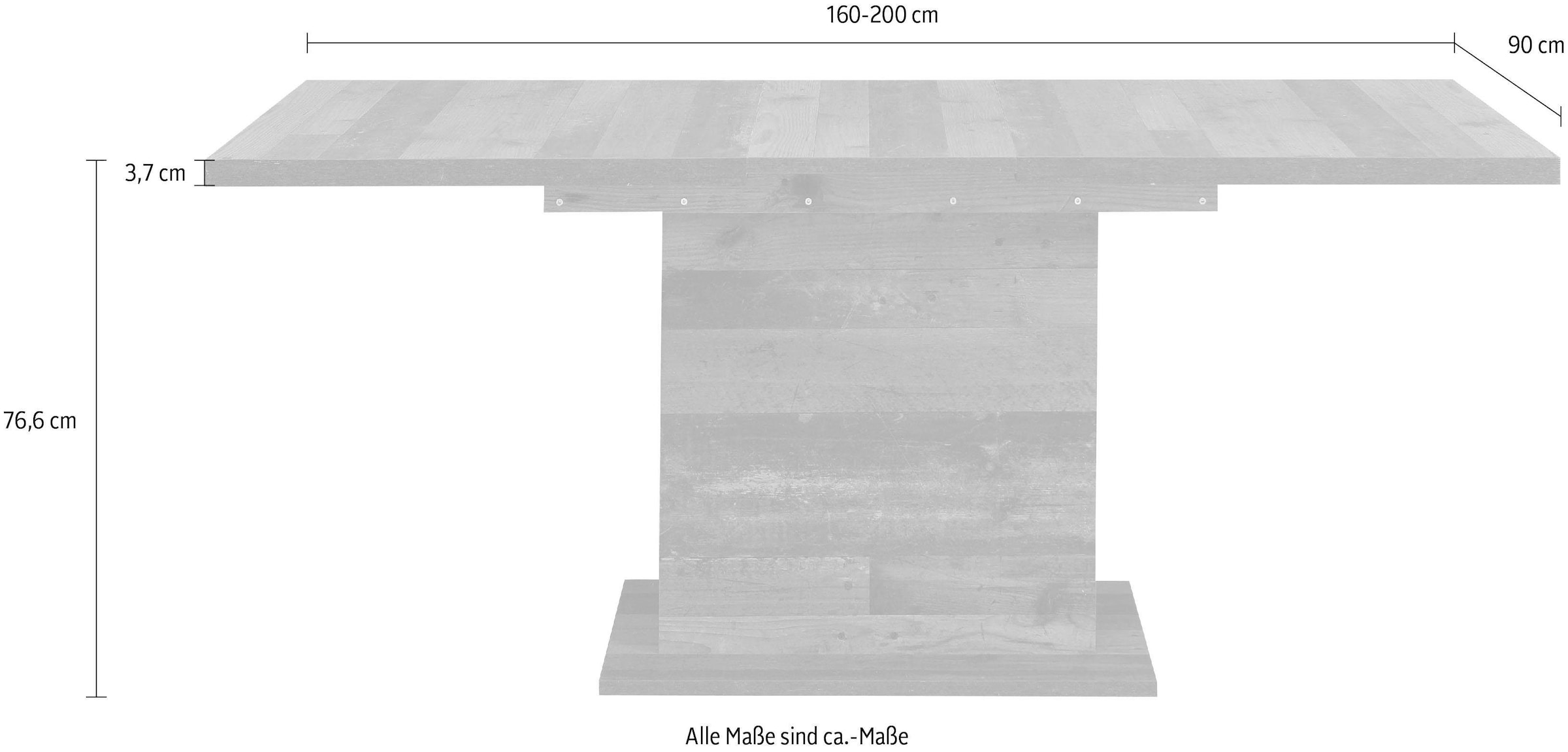 FORTE Esstisch »Clif«, Breite 160-200 cm ausziehbar