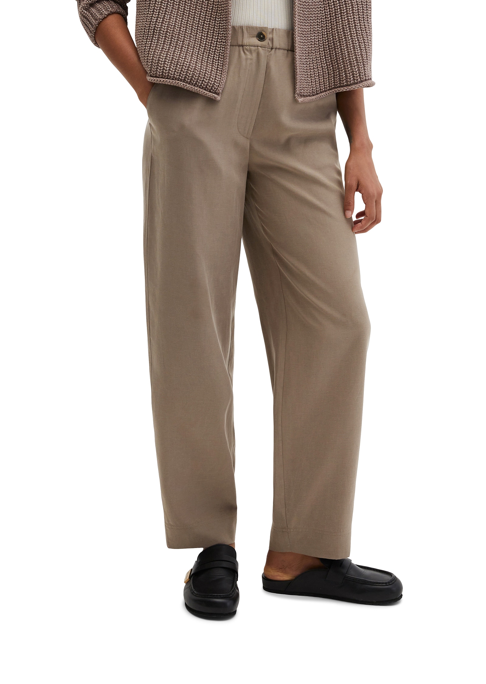 Marc OPolo Dehnbund-Hose Model Minu barrel aus Lyocell-Leinen-Mix günstig online kaufen