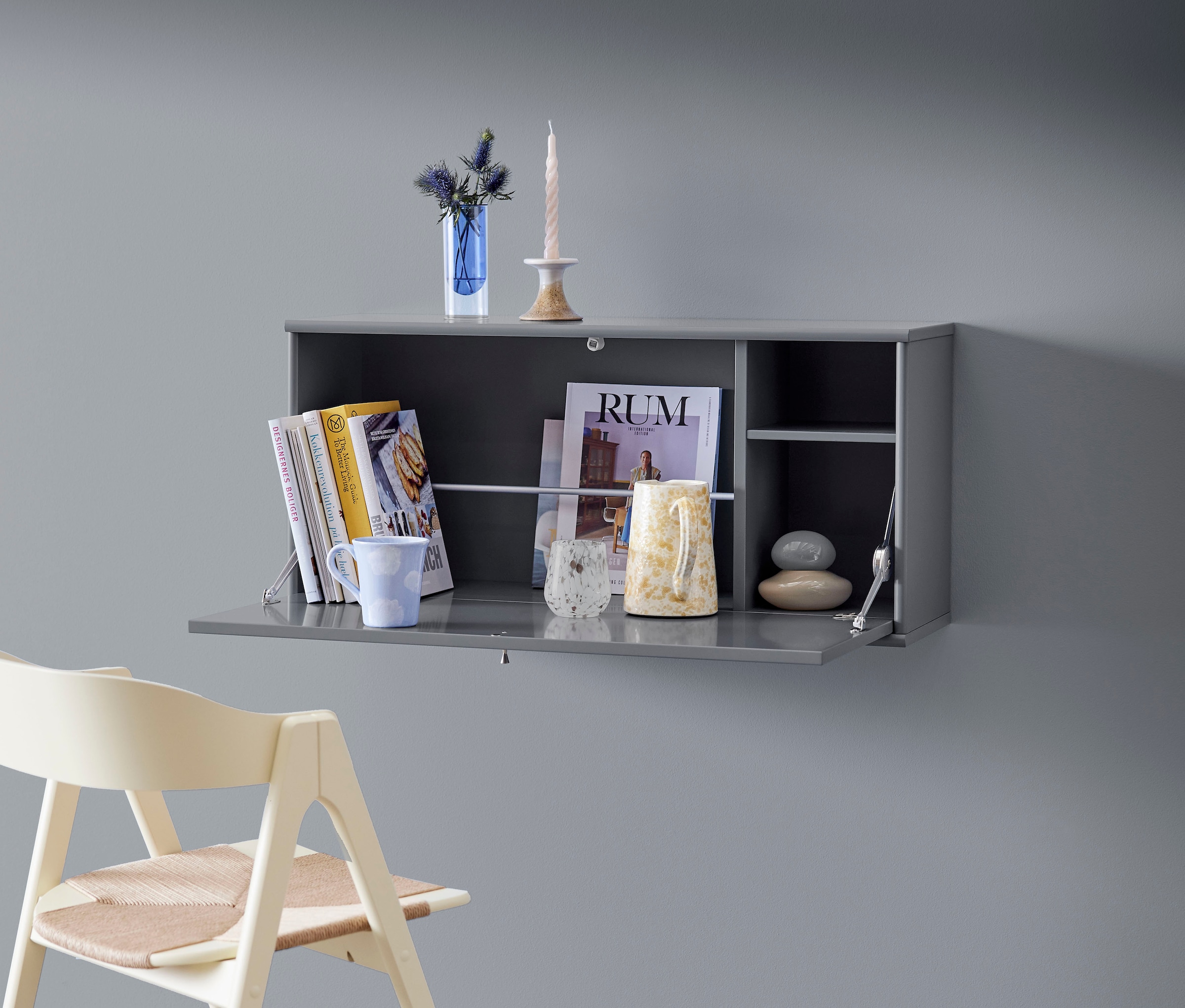 Hammel Furniture Schreibtisch »Mistral Bürotisch, Arbeitstisch, Tisch,  Computertisch«, mit Klappe, Computertisch, Homeoffice, B: 89 cm, Designmöbel  | BAUR