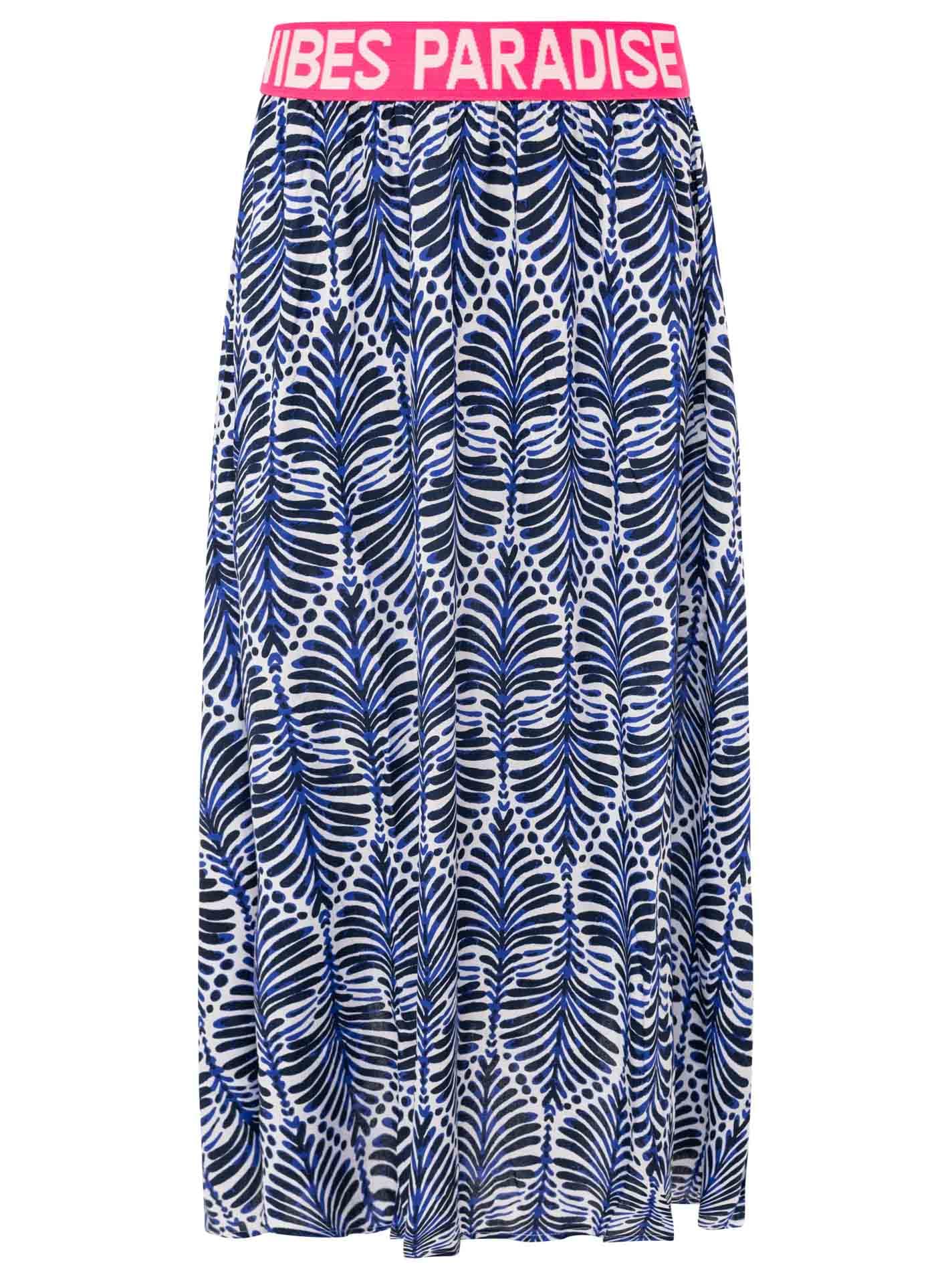 Zwillingsherz Maxirock ""Jungle Leaves"" Blättermotiv, Gummizug mit Schrift günstig online kaufen