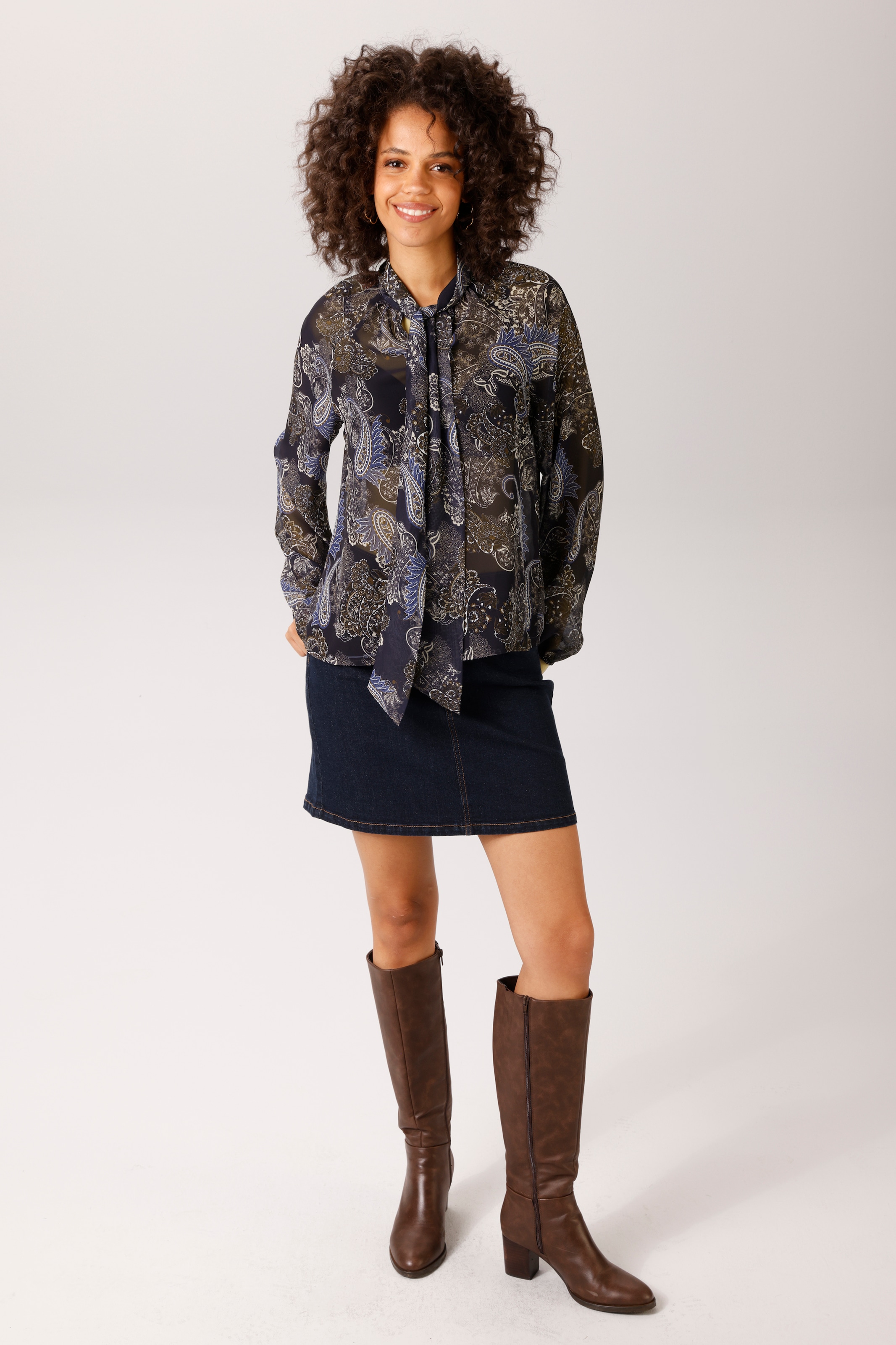 Aniston CASUAL Schlupfbluse im trendfarbenen Paisley-Muster - NEUE KOLLEKTION