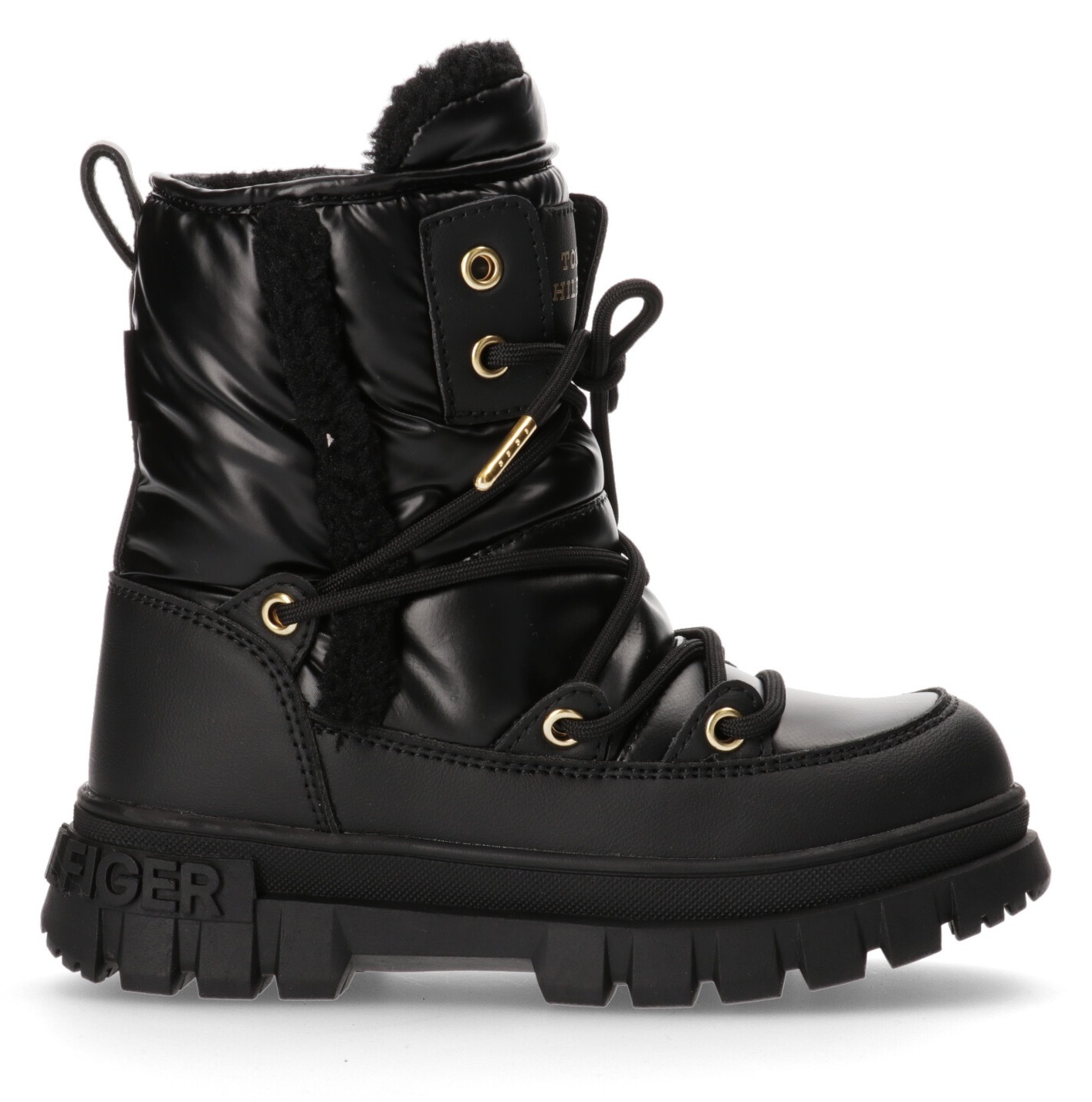Tommy Hilfiger Snowboots, Winterboots, Plateaustiefel mit goldfarbenen Details