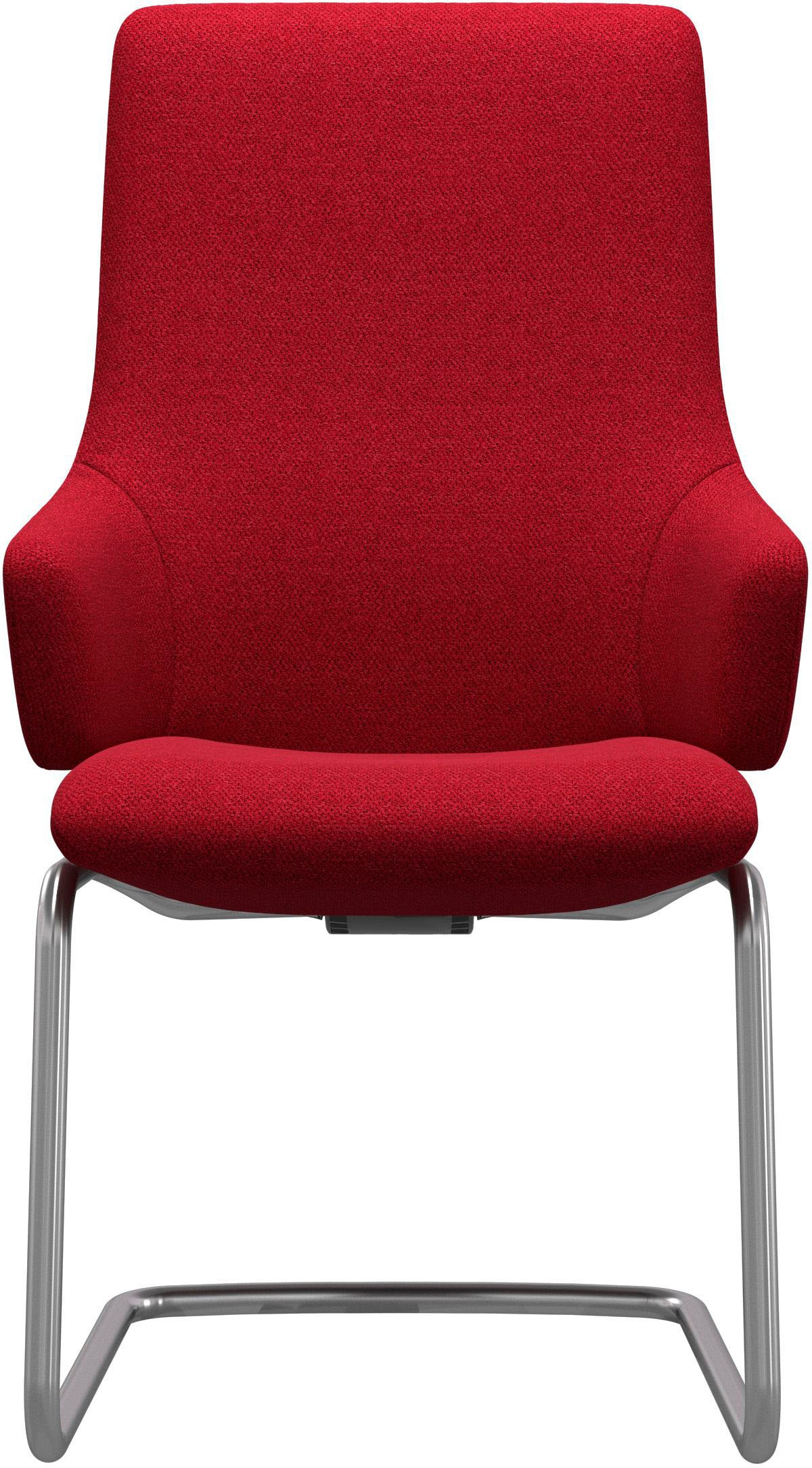 Stressless® Polsterstuhl »Laurel«, ROHLEDER Stoff Q2 FARON, High Back mit Armlehne, Größe L, mit Beinen aus Stahl in Chrom matt
