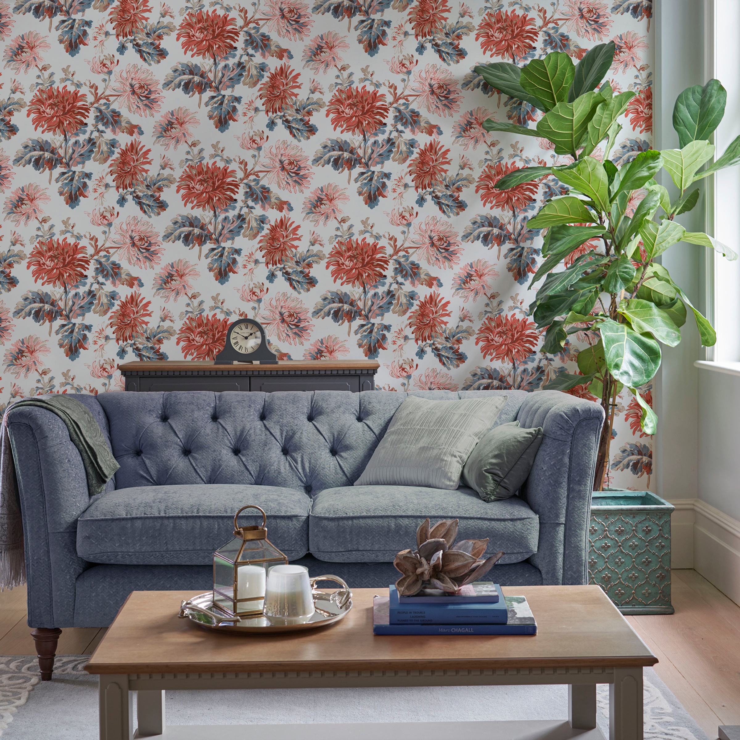 LAURA ASHLEY Vliestapete »Laura Ashley Maryam Crimson Vliestapete«, geblümt, Laura Ashley Maryam Crimson Vliestapete
