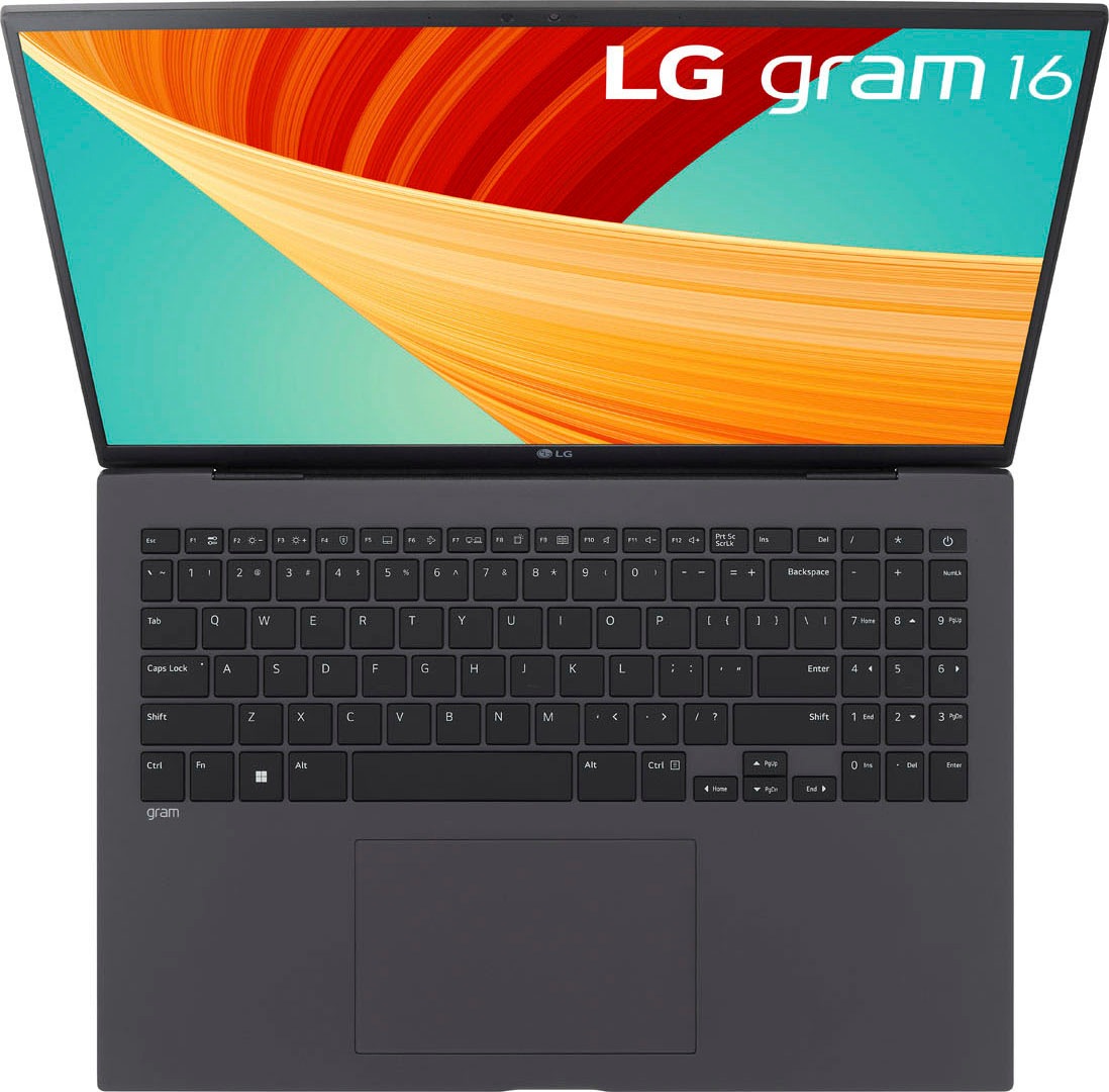 LG Business-Notebook »Gram 16" Laptop, QHD+ IPS-Display, 32 GB RAM, Windows 11 Home,«, 40,6 cm, / 16 Zoll, Intel, Core i7, Iris Xe Graphics, 2000 GB SSD, 16Z90R-G.AD7CG