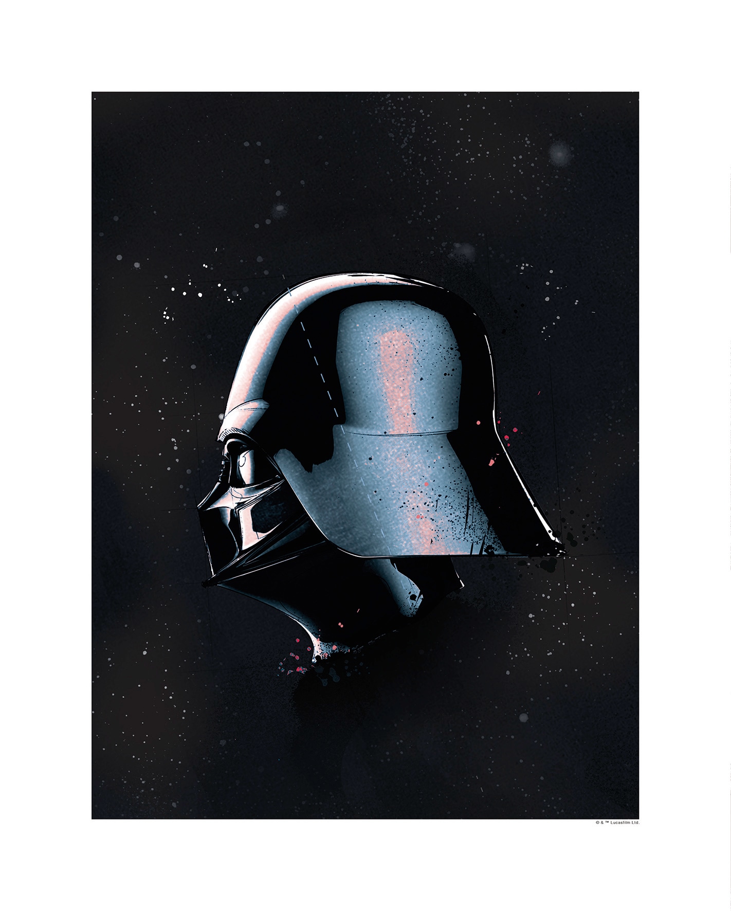 Komar Bild "Star Wars Classic Helmets Vader" Star Wars 1 Stk. tlg. Wandbild zur Dekoration im Kinderzimmer - ohne Rahmen