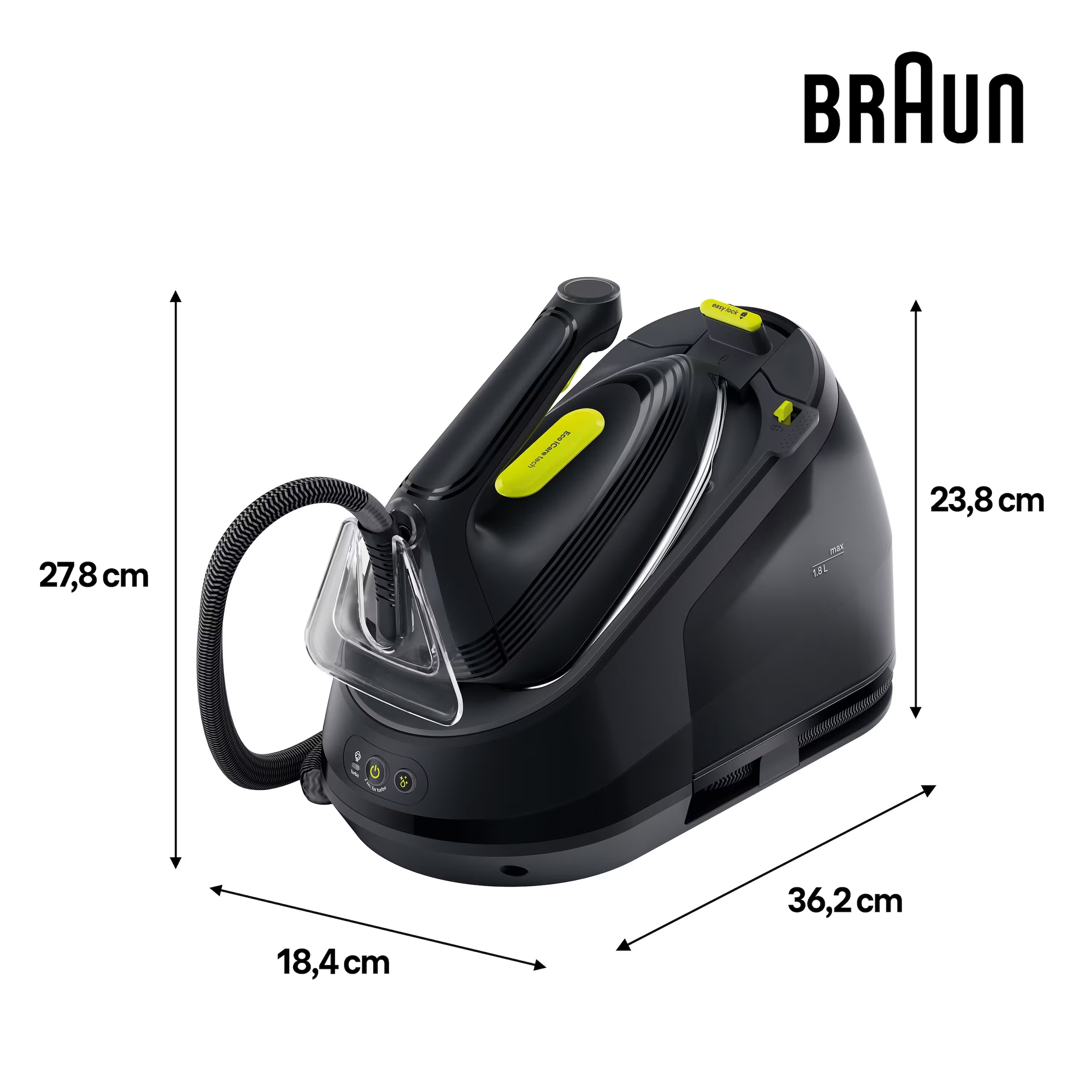 Braun Dampfbügelstation »CareStyle 3 IS 3257 BK« 1.800 ml Wassertank