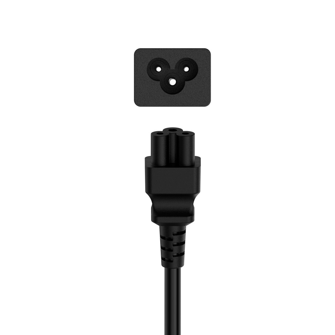 Hama Netzkabel »Netzkabel, Schutzkontakt Stecker, 3 pol. Kupplung (Kleeblatt), 1,5 m«, Typ F (Schuko), 150 cm