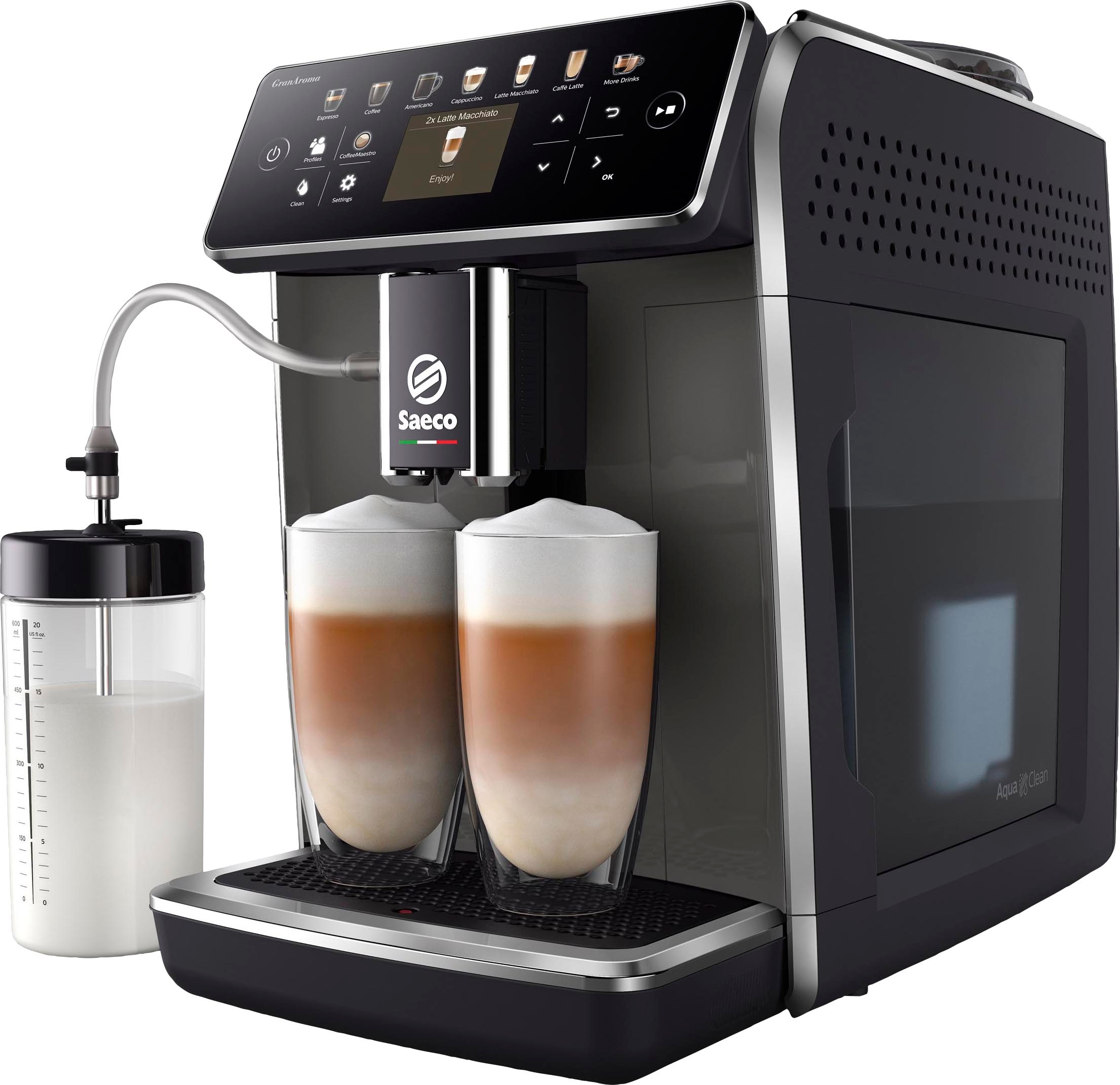 Saeco Kaffeevollautomat »GranAroma SM6580/50« 14 Kaffeespezialitäten, 4 Benutzerprofilen und TFT Display