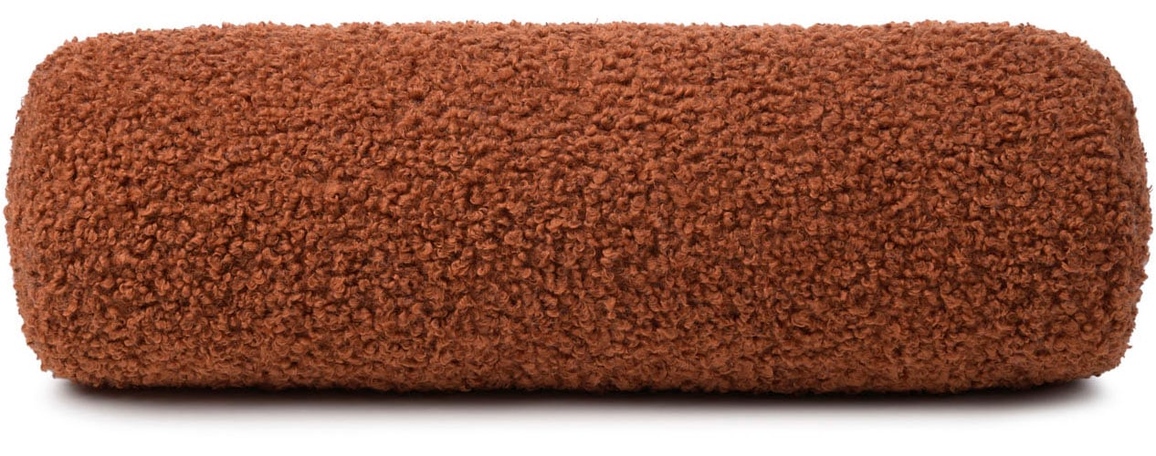 Nackenrolle GÖZZE, B:60cm H:19cm L:20cmzimt, Polyester, Funktionskissen, "Curly Kissenrolle Rolf"