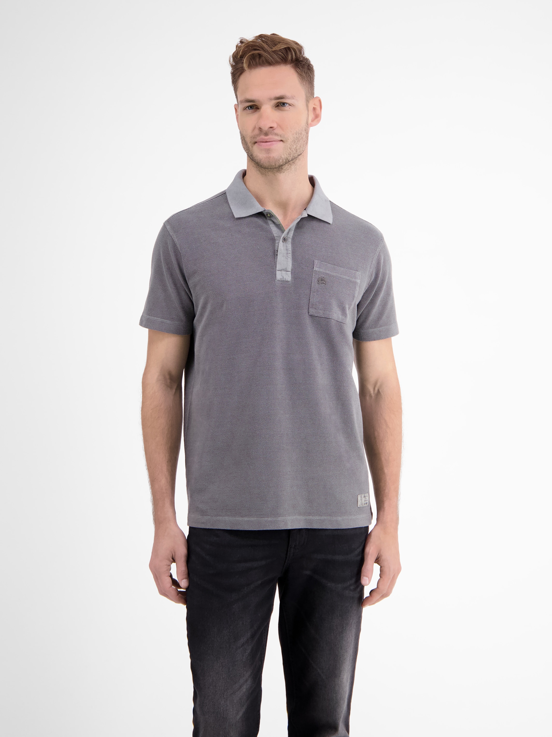 LERROS Poloshirt "LERROS Poloshirt in Two-Tone-Piqué" günstig online kaufen