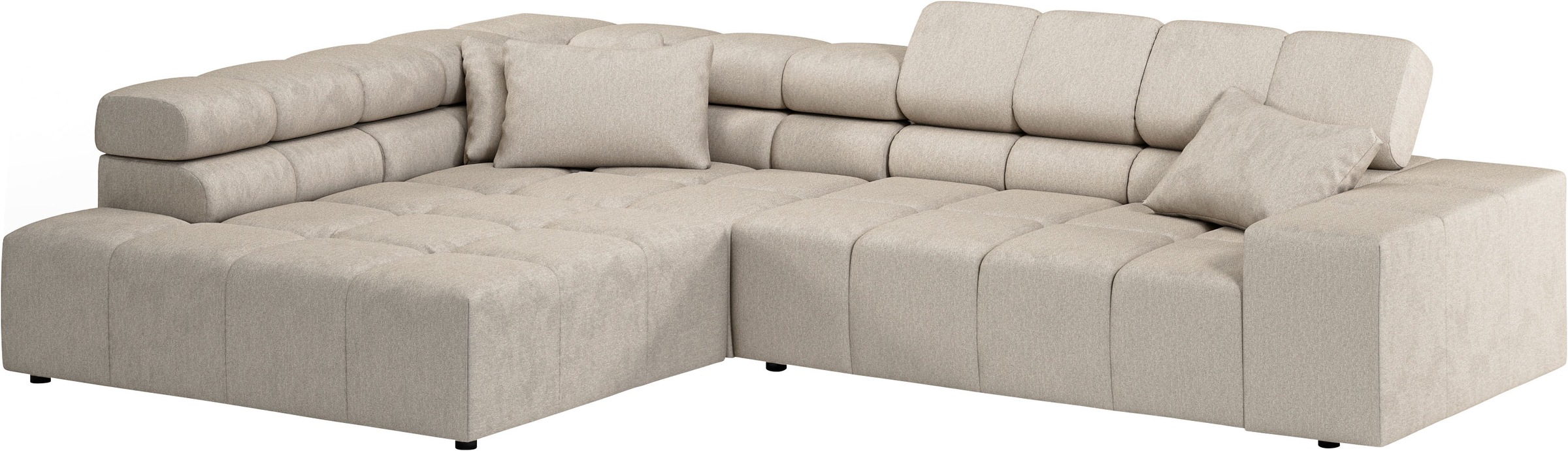 INOSIGN Ecksofa »Ancona incl. Kopfteilverstellung, OTTOs Choice, Breite 319cm, L-Form«, wahlweise motorische Sitztiefenverstellung, auch in Cord + Easy Care