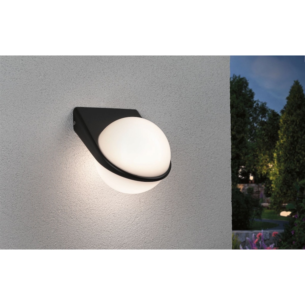 Paulmann LED Außen-Wandleuchte »Sphere IP44 172x176mm 3000K 10W 950lm 230V Anthrazit Aluminium«, 1 flammig-flammig