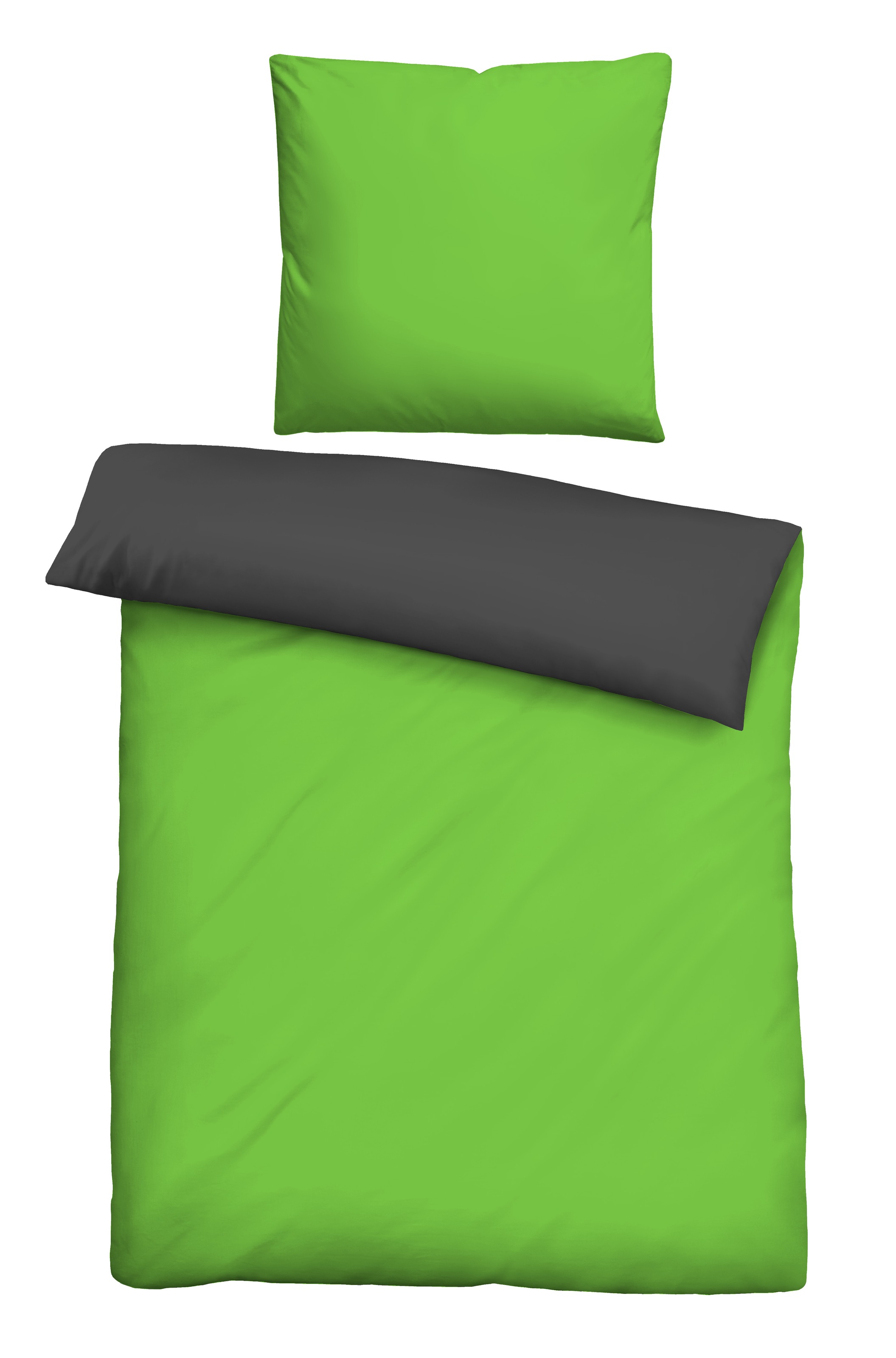 Castell - Markenbettwäsche "0560500" 3 Microfaser-Satin,2 teilig, pflegeleichte Bettwäsche mit Reißverschluss