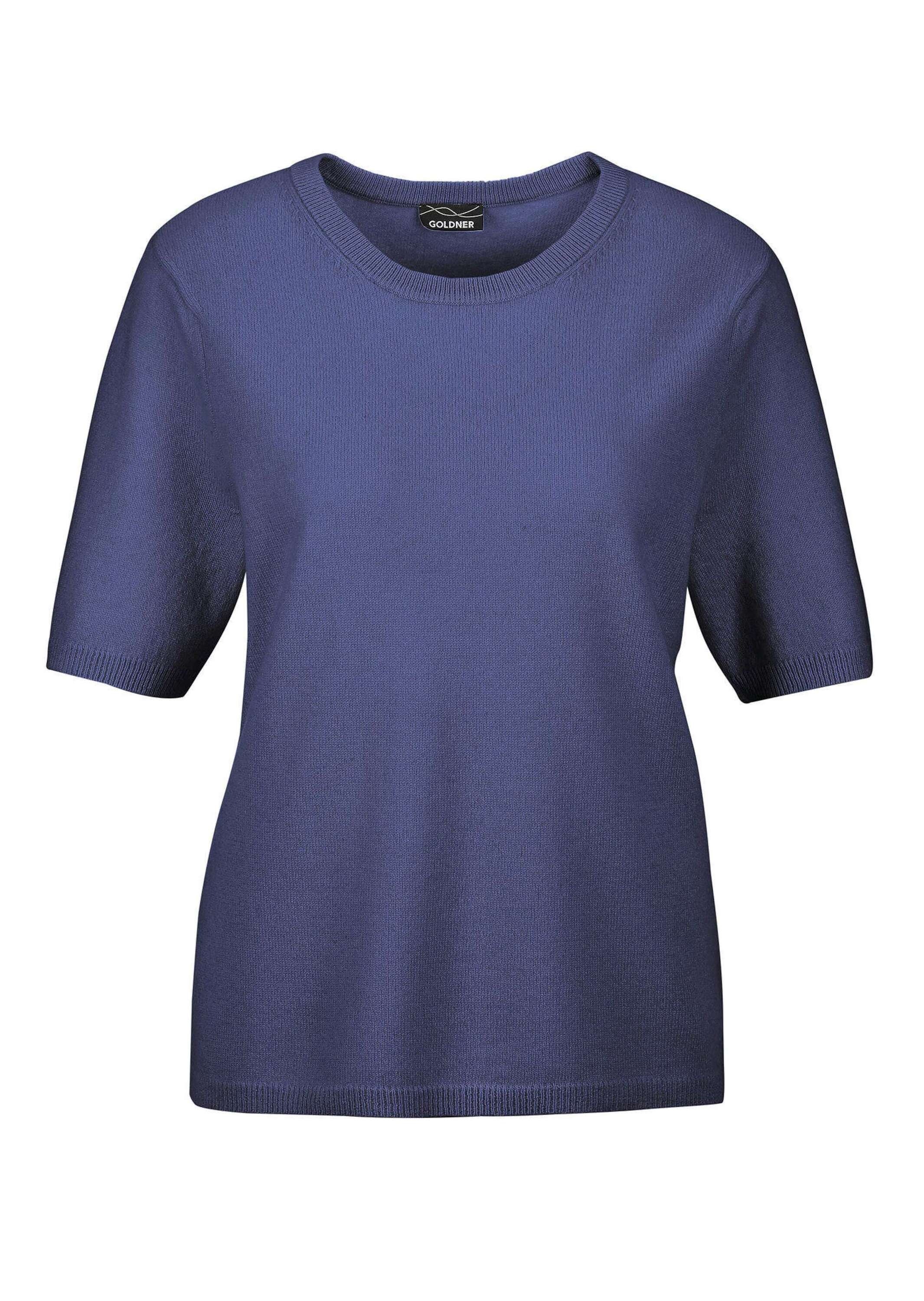 GOLDNER Kurzarmpullover "Halbarmpullover mit Rundhals aus Kaschmir" Aufwend günstig online kaufen