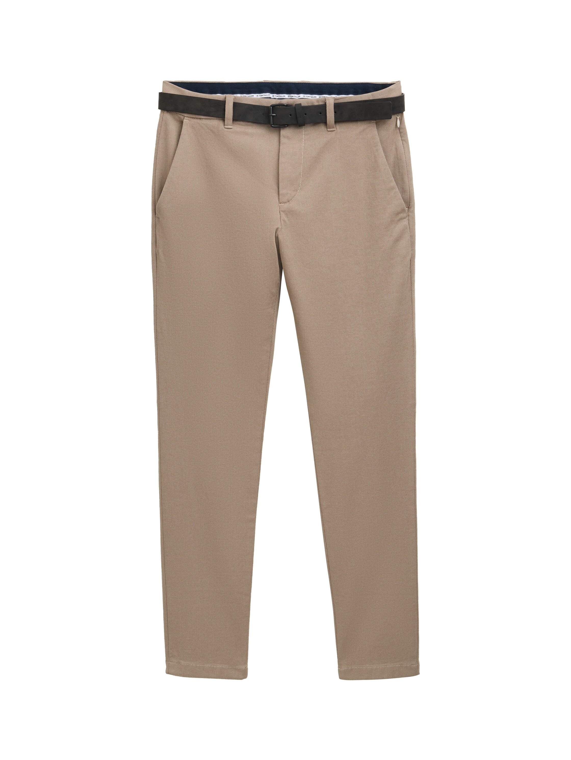 TOM TAILOR Chinohose, (2 tlg., inklusive Gürtel), mit dezenter Struktur