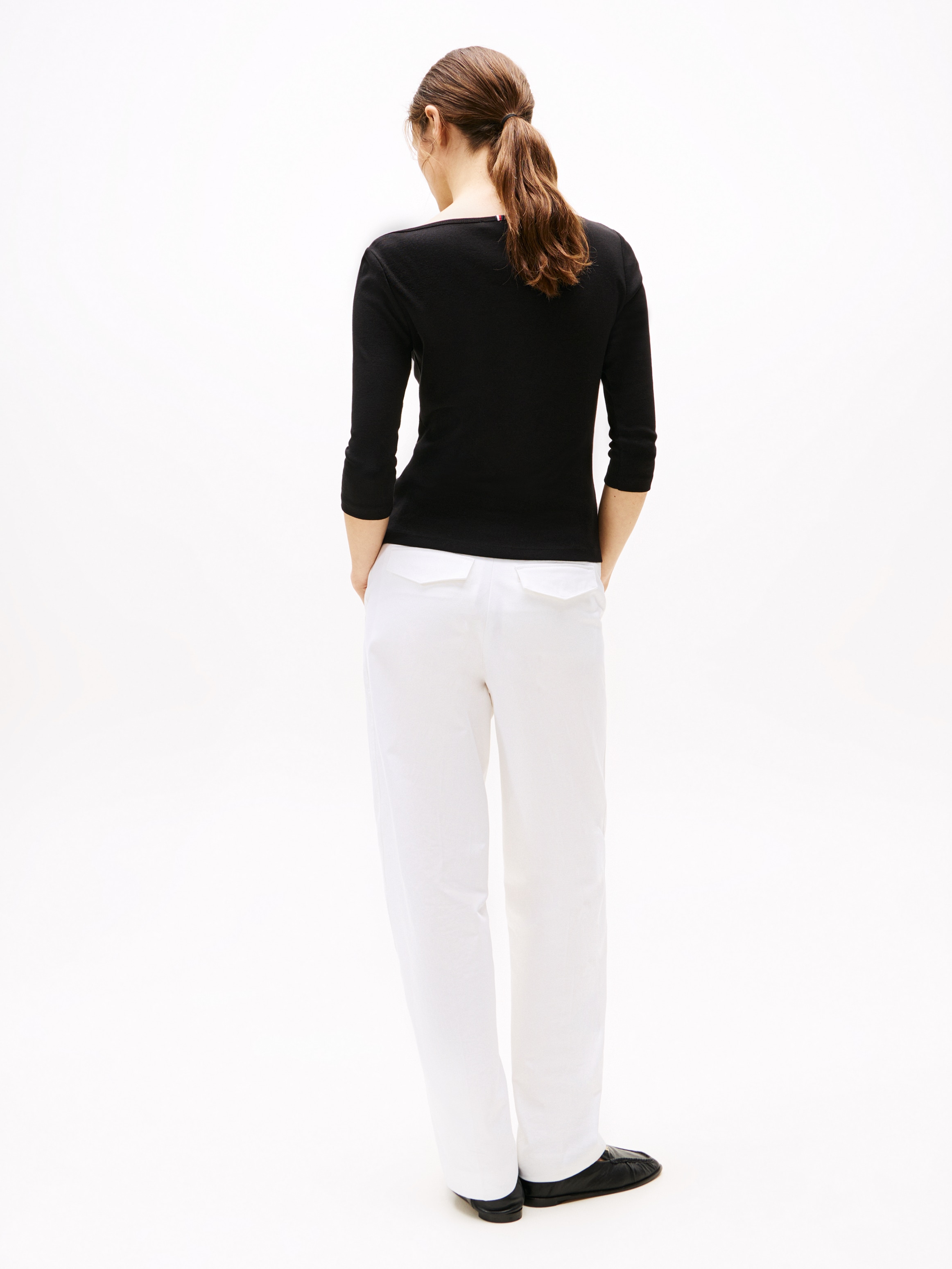 Tommy Hilfiger 3/4-Arm-Shirt »NEW CODY SLIM BOAT-NK 3/4SLV«, mit Logostickerei