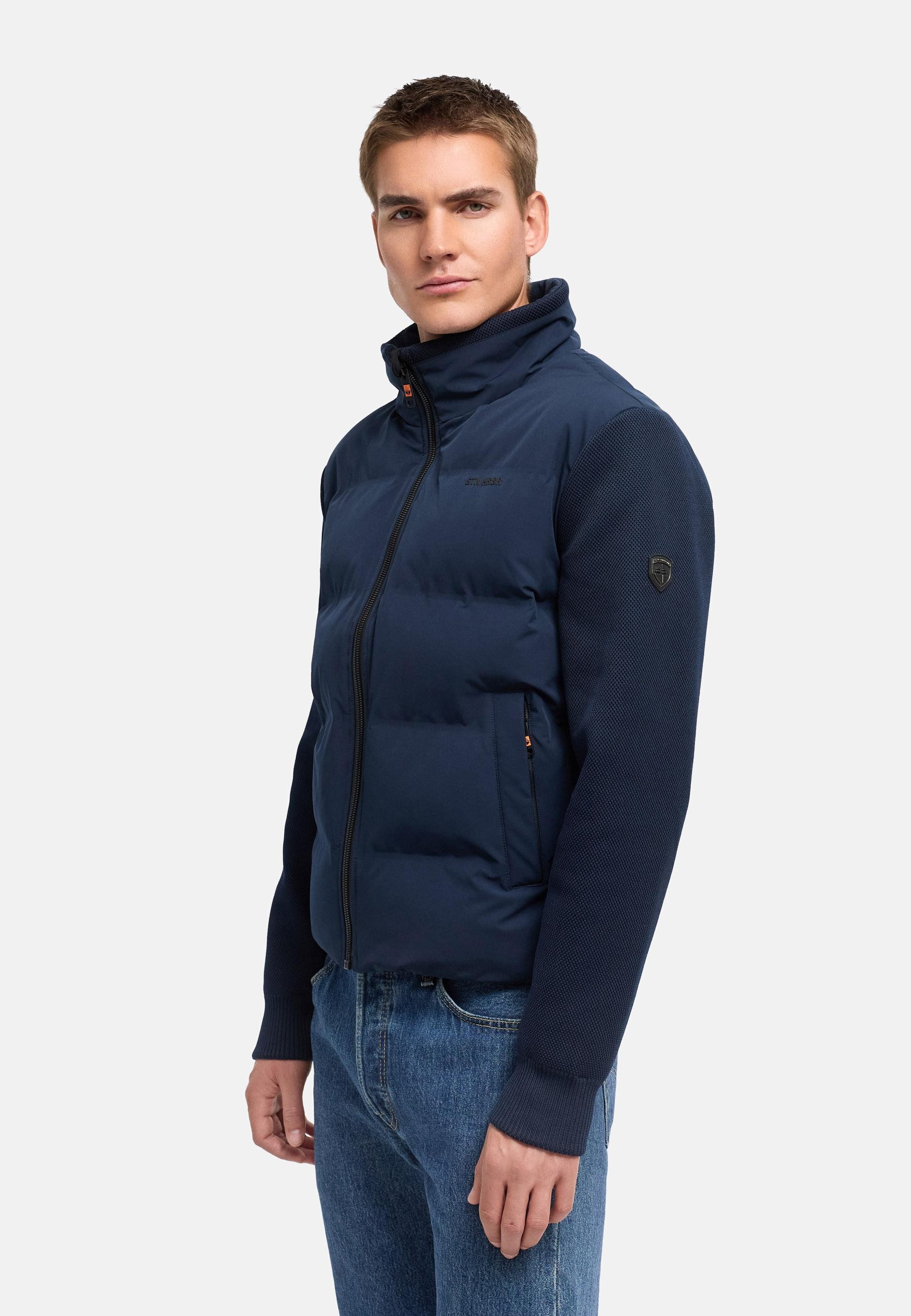 Stone Harbour Outdoorjacke »Eeron XX« ohne Kapuze Warme Jacke mit Strukturstrick in Piqué-Optik