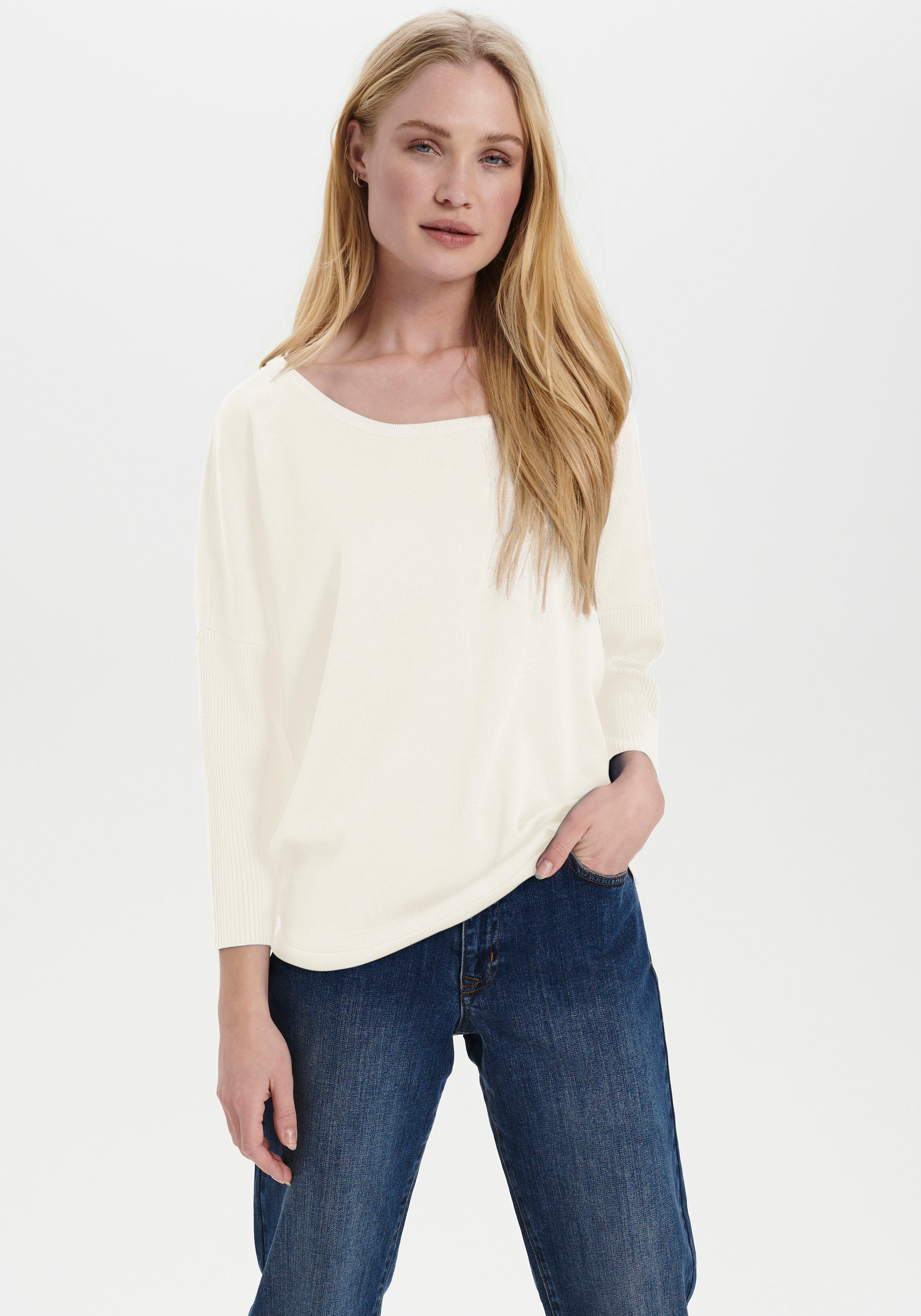 Saint Tropez Rundhalspullover "A2561, MilaSZ R-Neck" günstig online kaufen