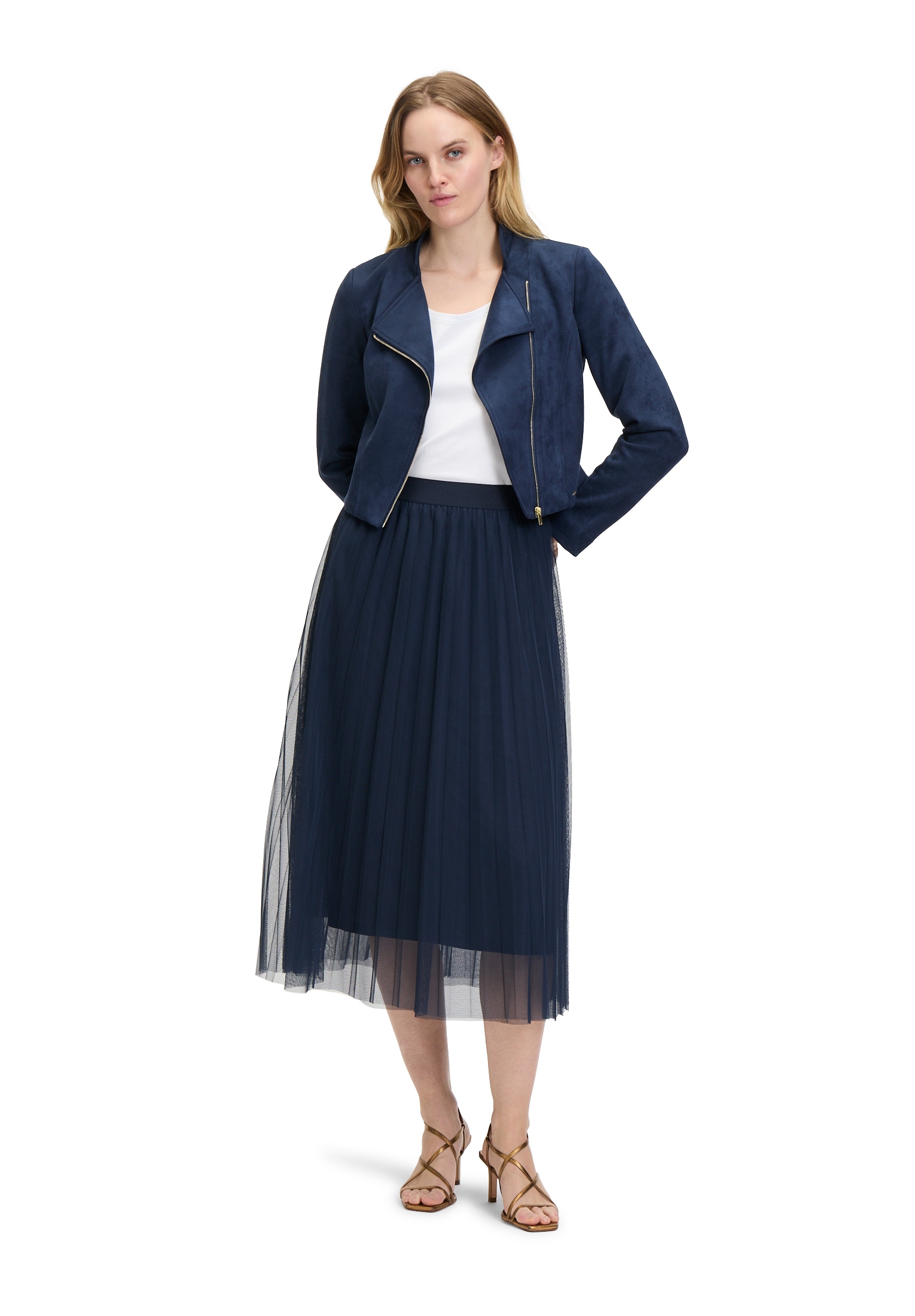 Betty&Co Jackenblazer »Betty & Co Damen Bikerjacke mit Stehkragen«, Material