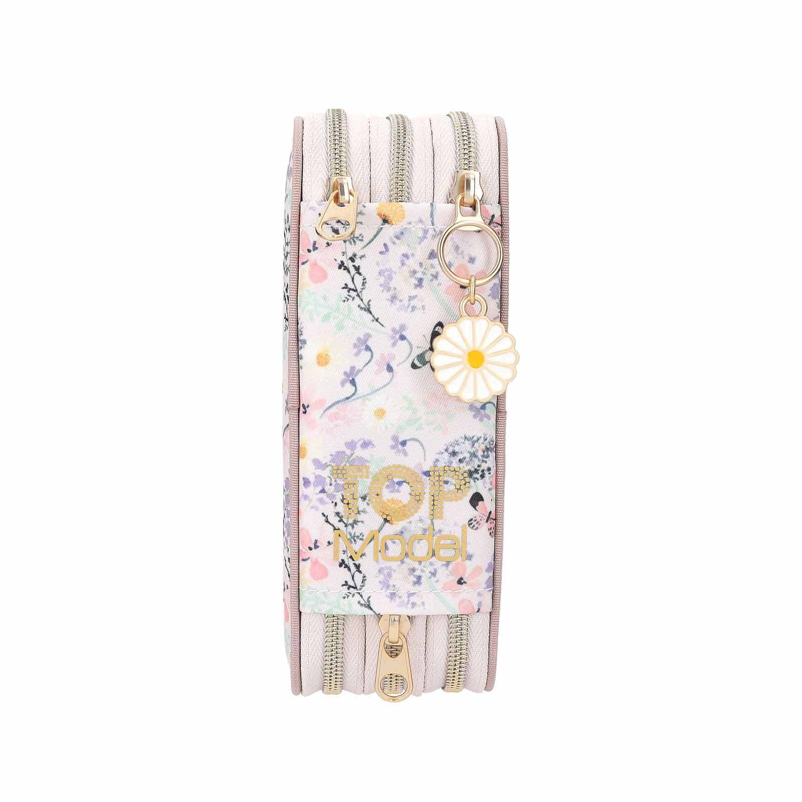 Depesche Buntstift »3-Fach Federtasche SUMMER FEELING inkl. Stifte TOPModel 7,5 x 13 x 20 cm violett«