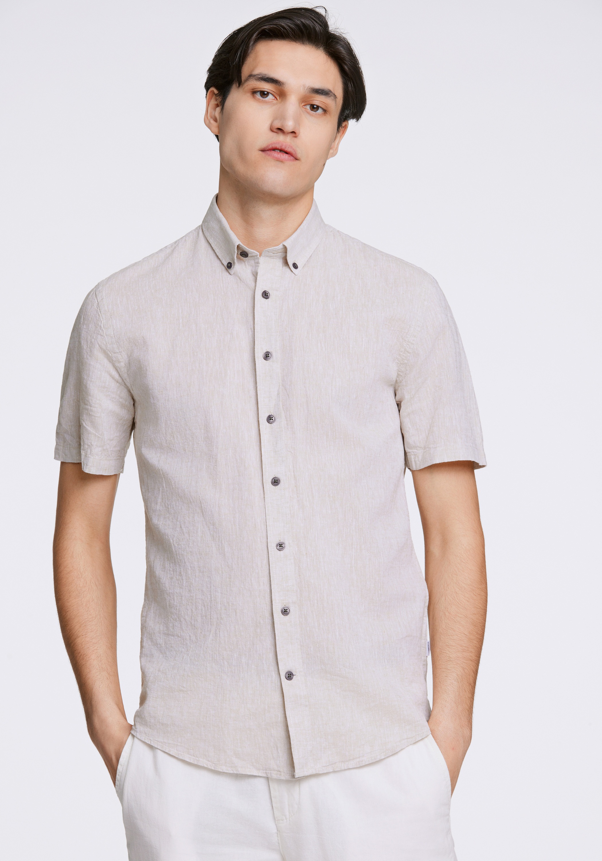 LINDBERGH Leinenhemd "Leinenhemd (Kurzarm) Relaxed Fit"