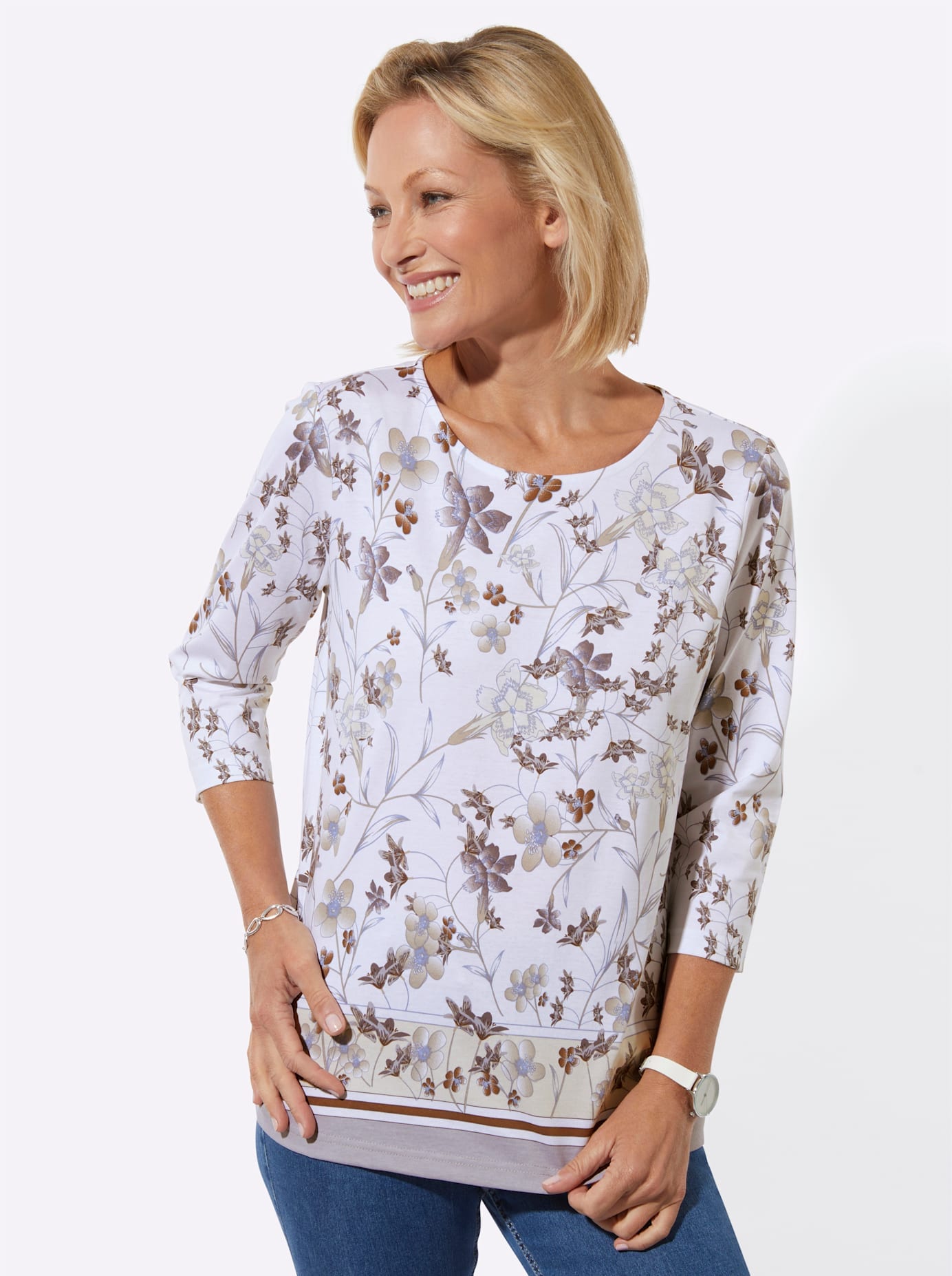 Classic Basics 3/4-Arm-Shirt »Rundhals-Shirt« 1 tlg.