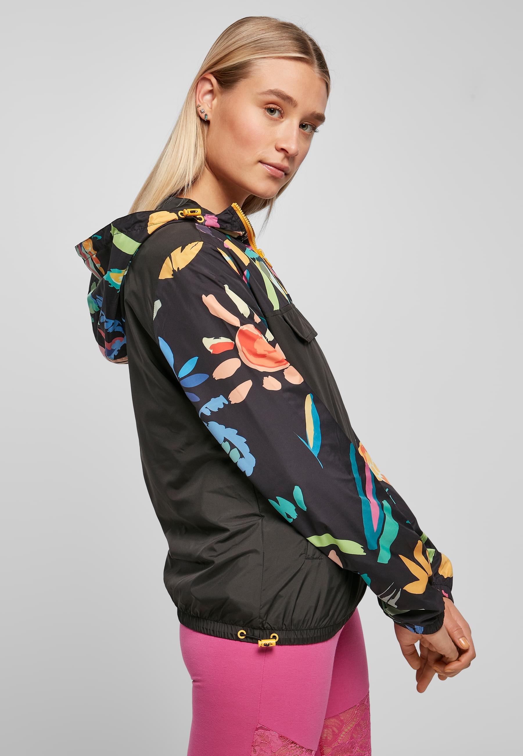 URBAN CLASSICS Allwetterjacke »Urban Classics Damen Ladies Mixed Pull Over Jacket«, (1 St.), mit Kapuze