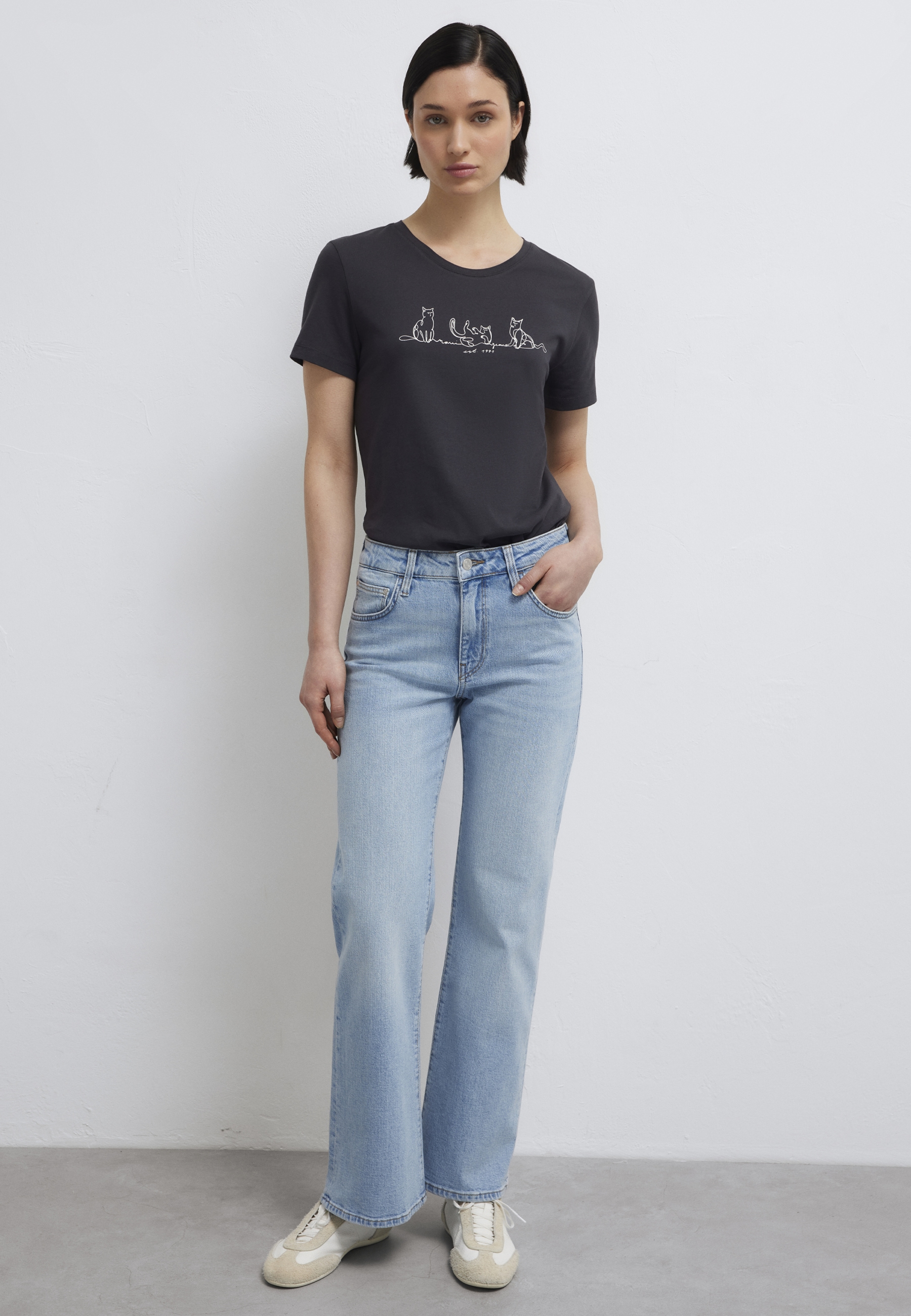 Mavi T-Shirt »CAT PRINTED T-SHIRT« Katzen T-Shirt