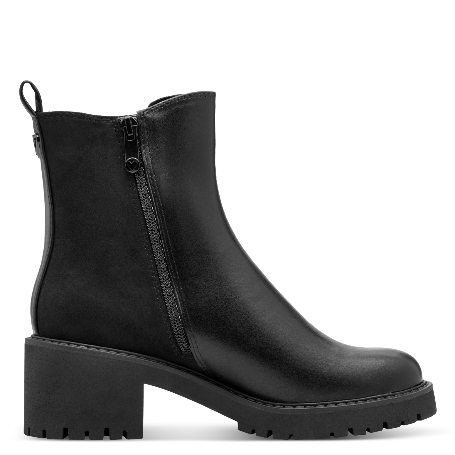 MARCO TOZZI Chelseaboots, Blockabstz, Stiefelette mit funkelenden Strasssteinchen besetzt