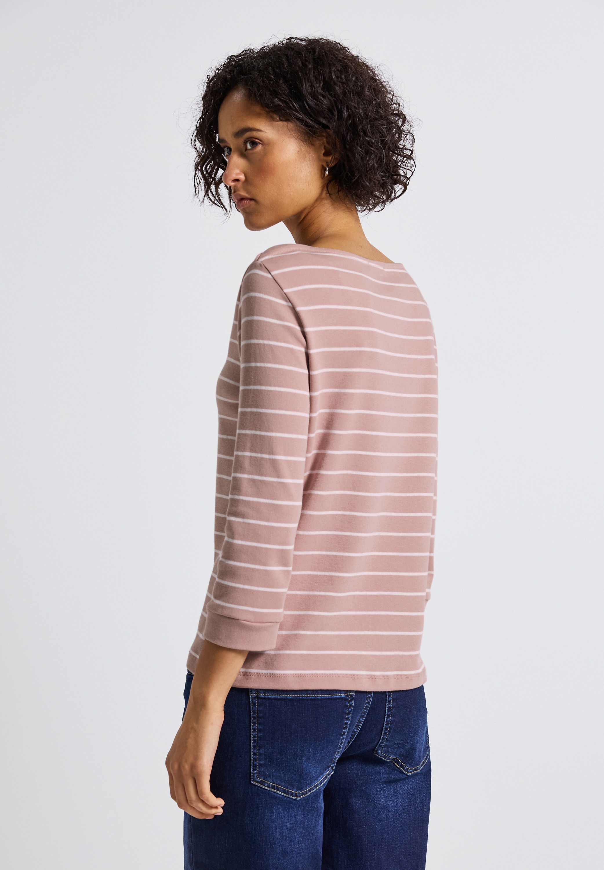 STREET ONE 3/4-Arm-Shirt, aus reiner Baumwolle