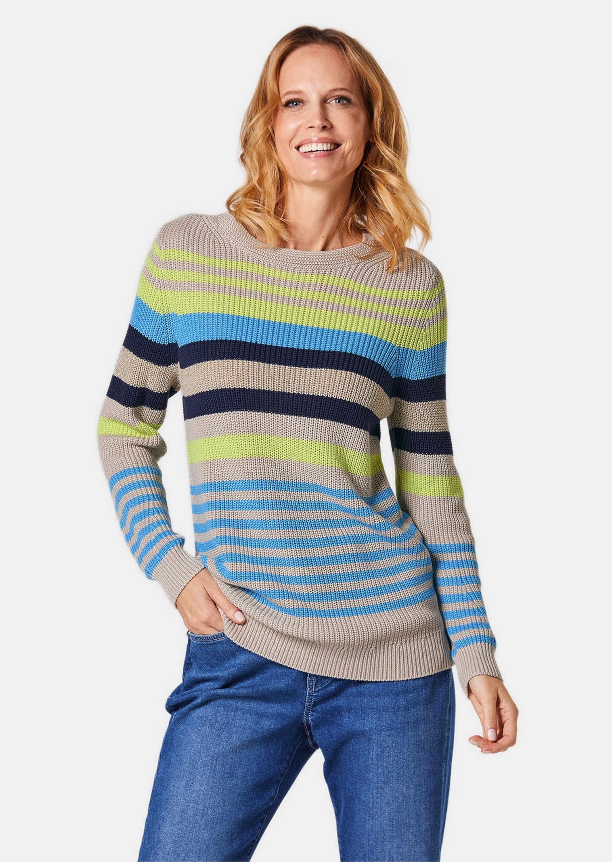 GOLDNER Rundhalspullover »Pullover Ringelpullover«