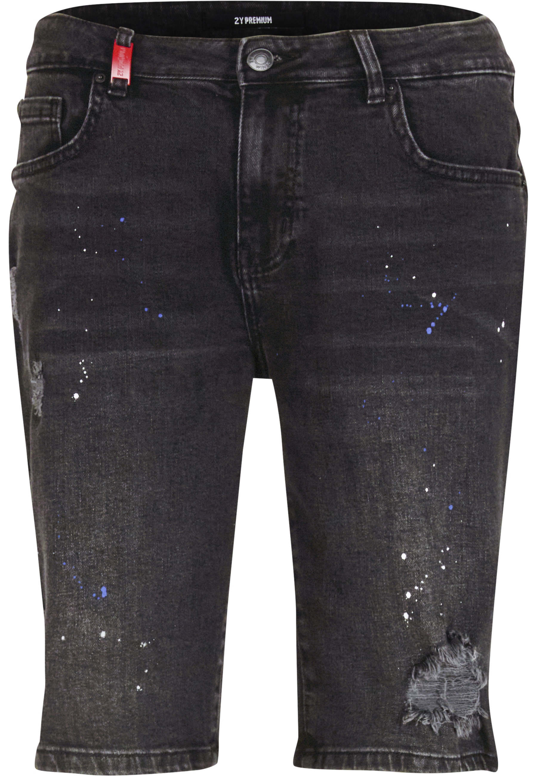 2Y Premium Shorts "2Y Premium Leonardo Ripped Slim Fit Shorts"