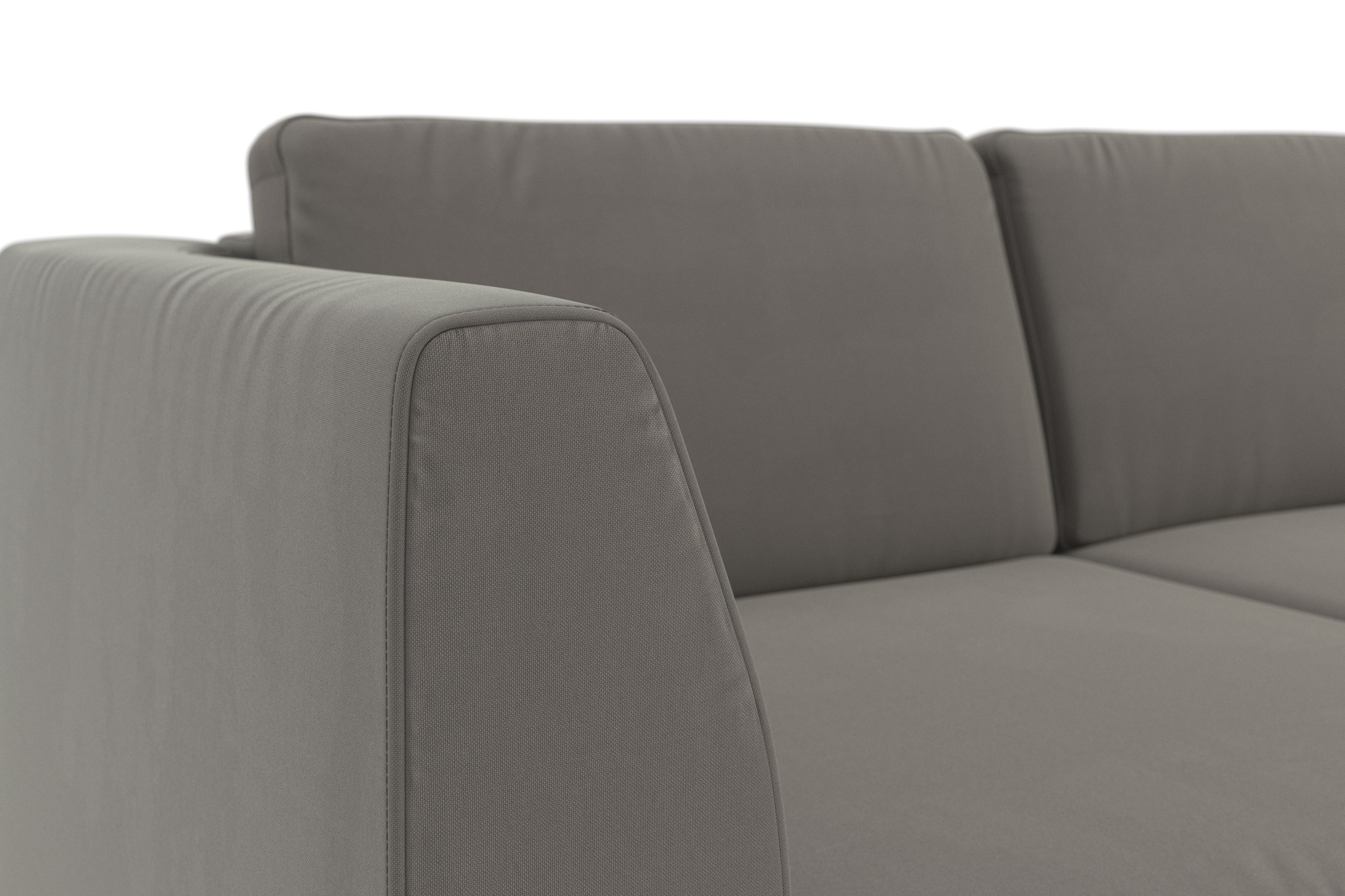 sit&more Ecksofa »Olsen L-Form«, inklusive Sitztiefenverstellung, wahlweise mit Bettfunktion, 15cm hoch