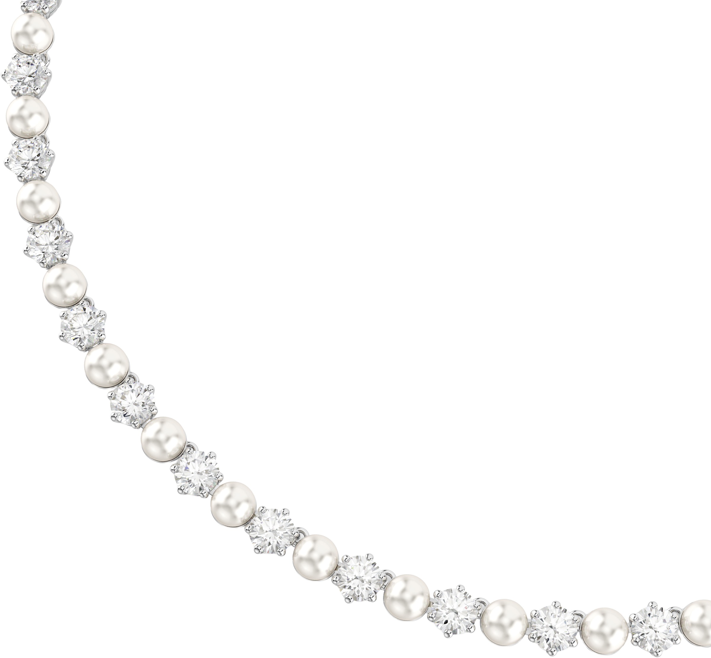 Swarovski Collier »Schmuck Geschenk Matrix Tennis Halskette, 5689623«, mit Swarovski® Zirkonia (synth.) - mit Swarovski® Perle