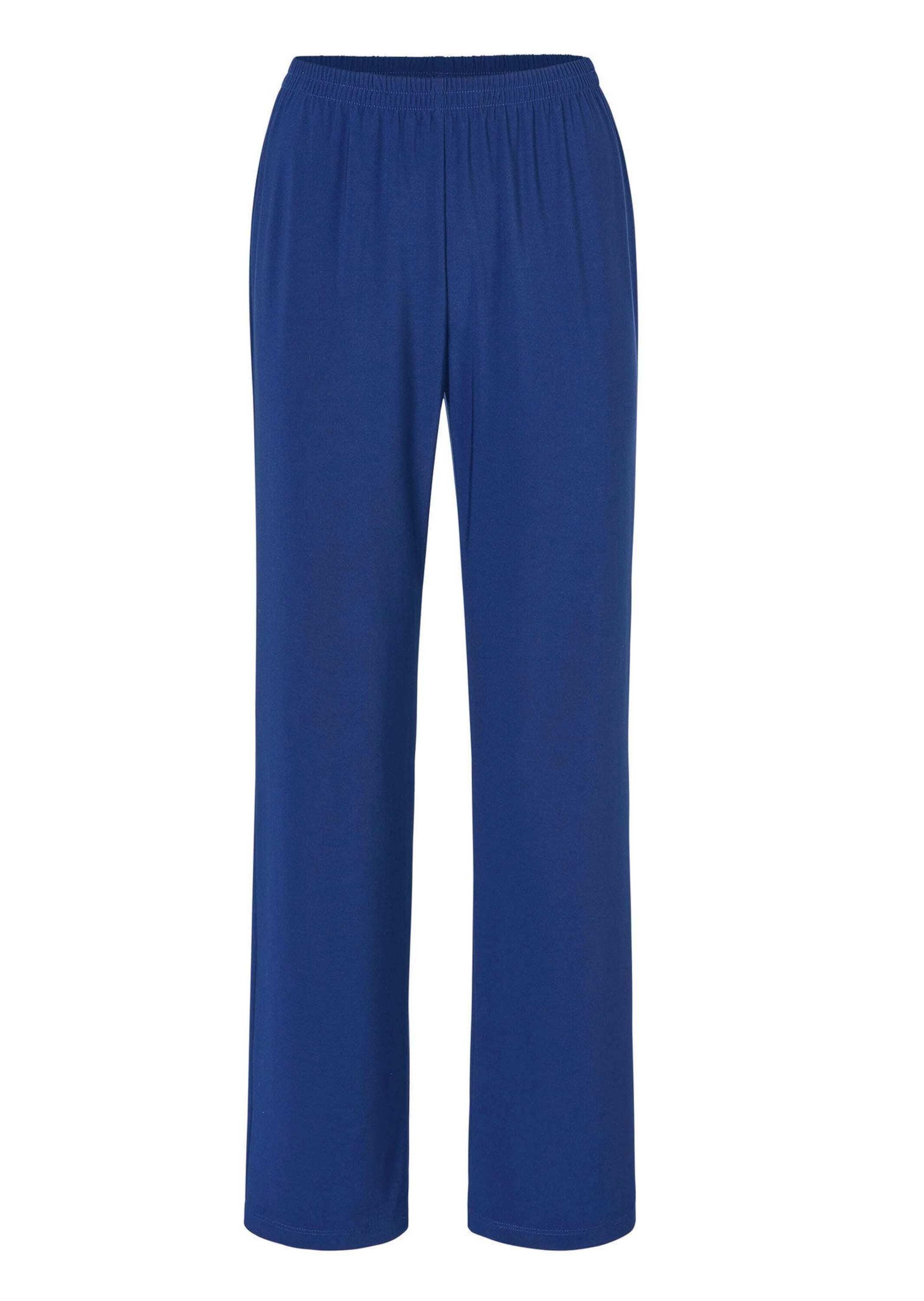 Schlupfhose GOLDNER "Bequeme Slinky-Hose mit Schlupfbund", Damen, Gr. 52, N-Gr, blau (royalblau), Obermaterial: 95% Polyester PES. 5% Elasthan EL., Hosen Schlupfhose