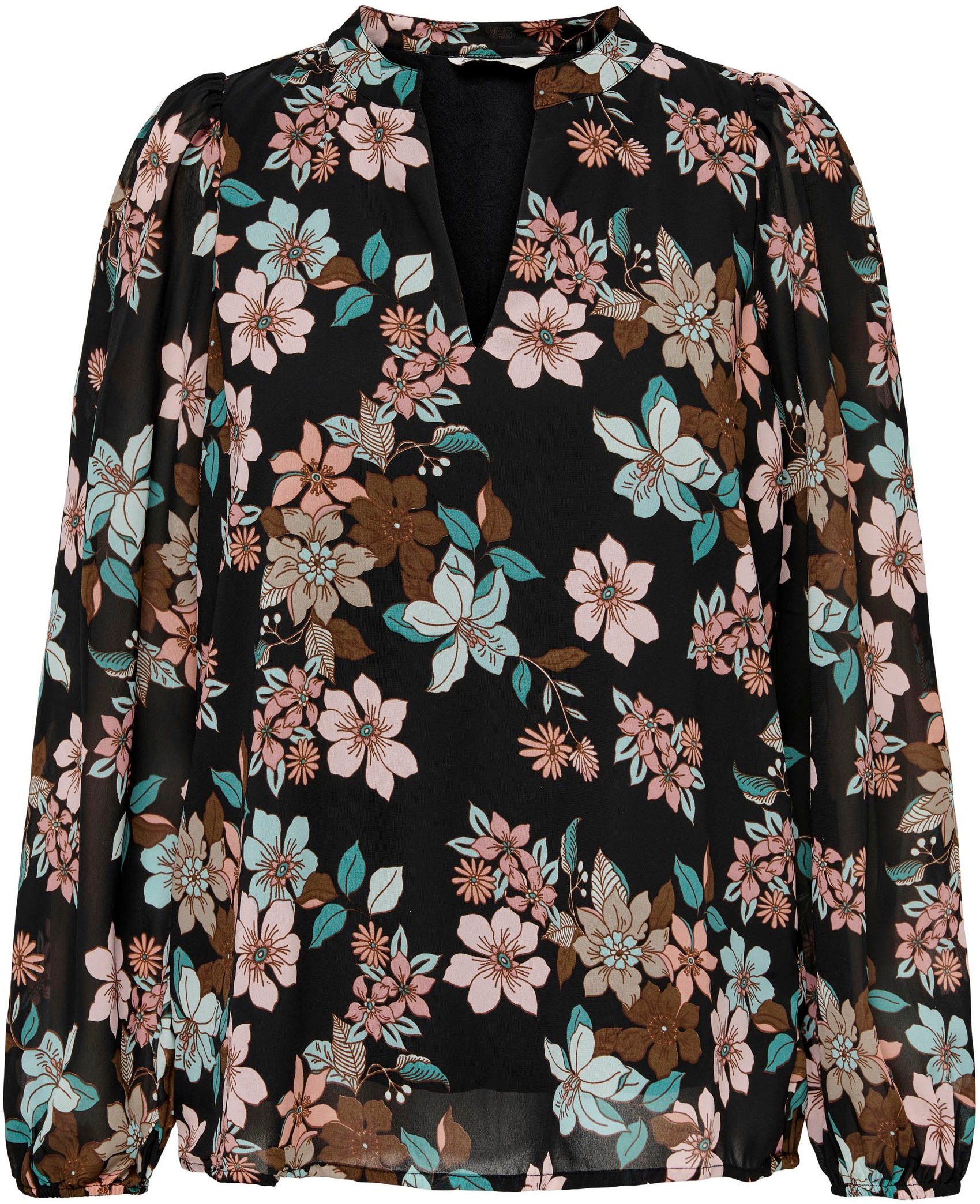 ONLY Onlstar Life L/S Tyla Bow Shirt Ptm Camicia, Twist of Lime/AOP: Vivid Energy, S Donna