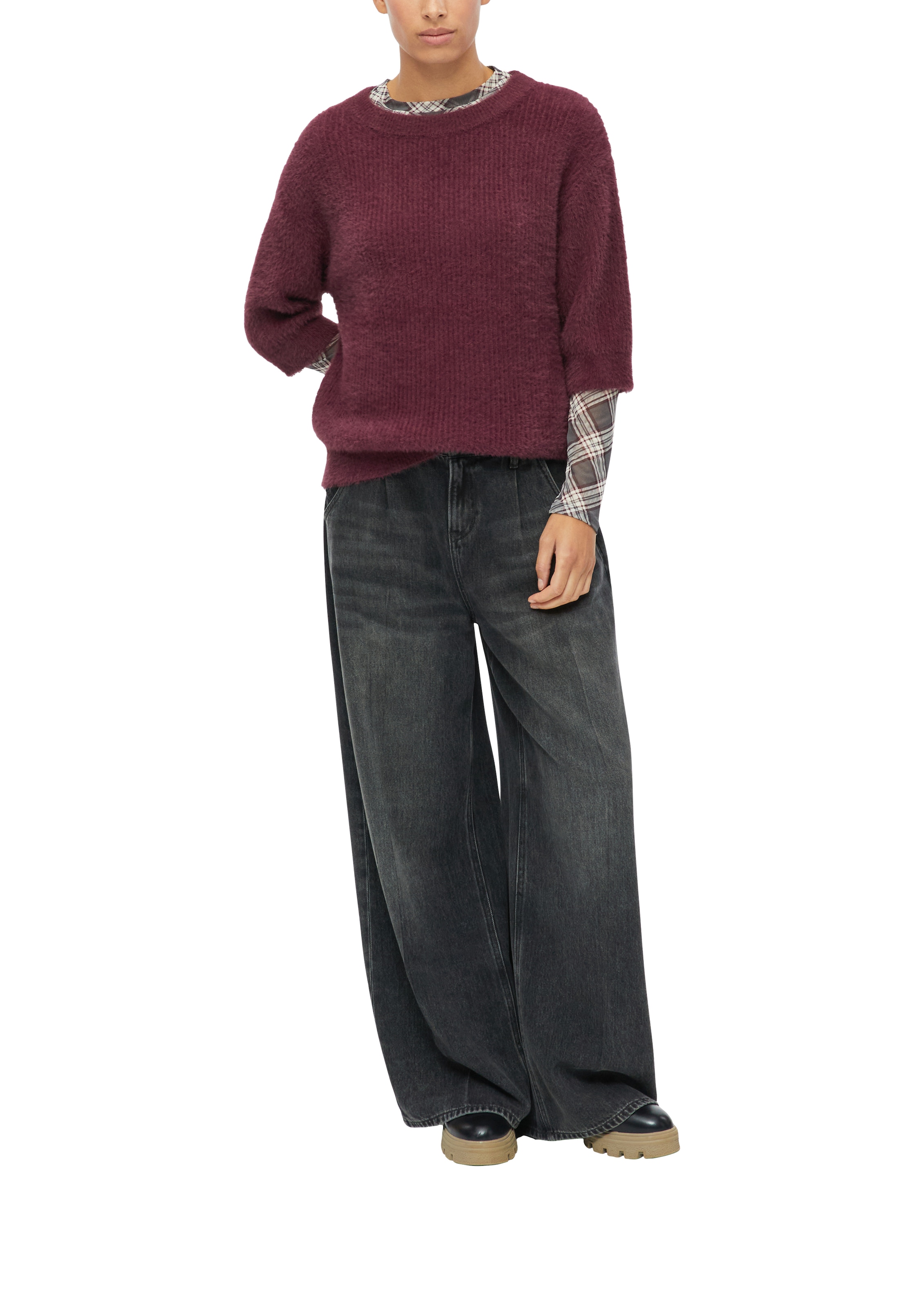 s.Oliver Strickpullover 3/4-Arm mit Rundhals