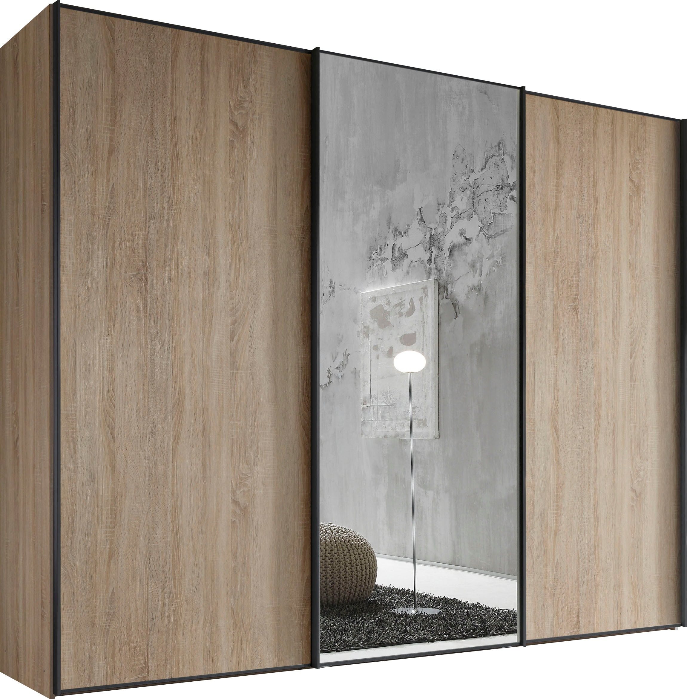 STAUD Schwebetürenschrank »Sinfonie Plus, edles Design in hochwertiger Qualität, Made in Germany« Mit Spiegeltür und vier verschiedenen Ausstattungsvarianten