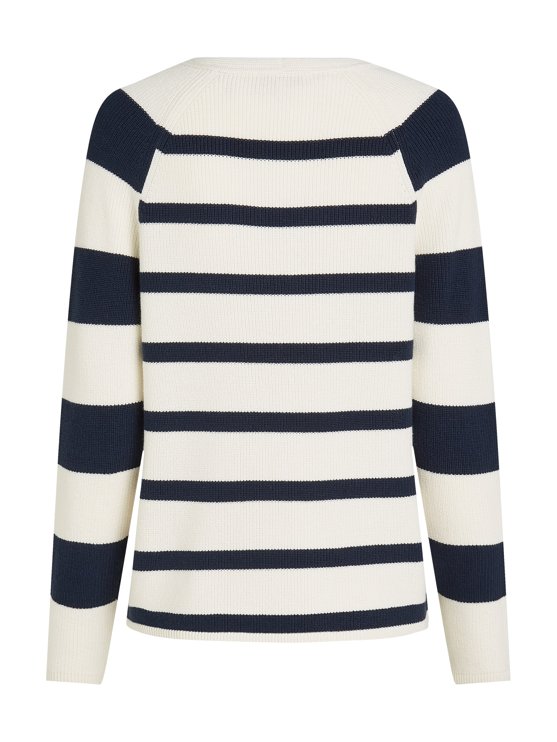 Tommy Hilfiger Strickpullover »CO CARDI STITCH V-NK LS« mit Logostickerei
