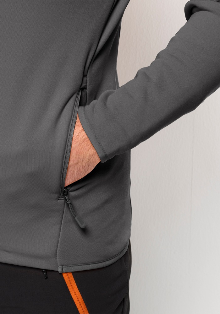 Jack Wolfskin Fleecejacke »BAISELBERG HOODED FZ M«, mit Kapuze